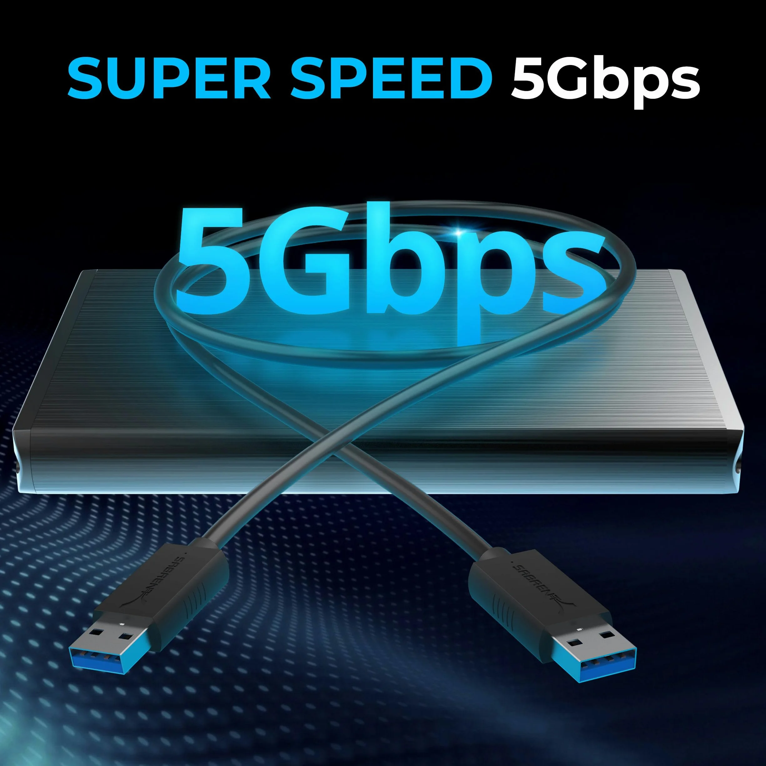 Sabrent Ultra Slim USB 3.0 2,5 cala 6,35 cm SATA zewnętrzna obudowa dysku twardego [czarna] (EC-UK30)
