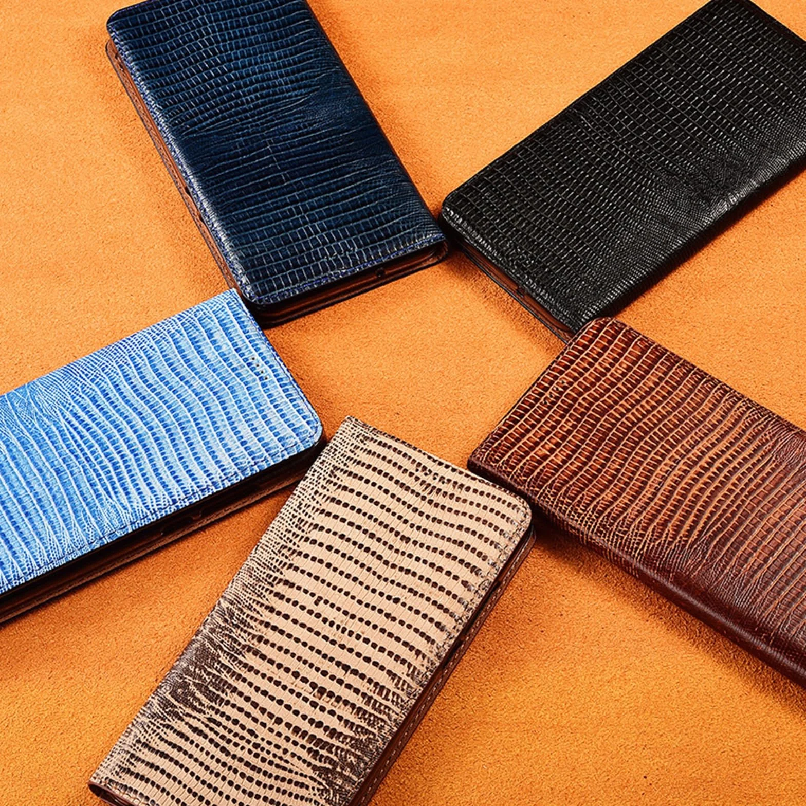 Etui do Huawei Pura 90 PRO Max/90 Pro/90, Jaszczurka Wzór Prawdziwa Skóra Pokrowiec z klapką Portfel Etui z gniazdem na karty, chrom, 90