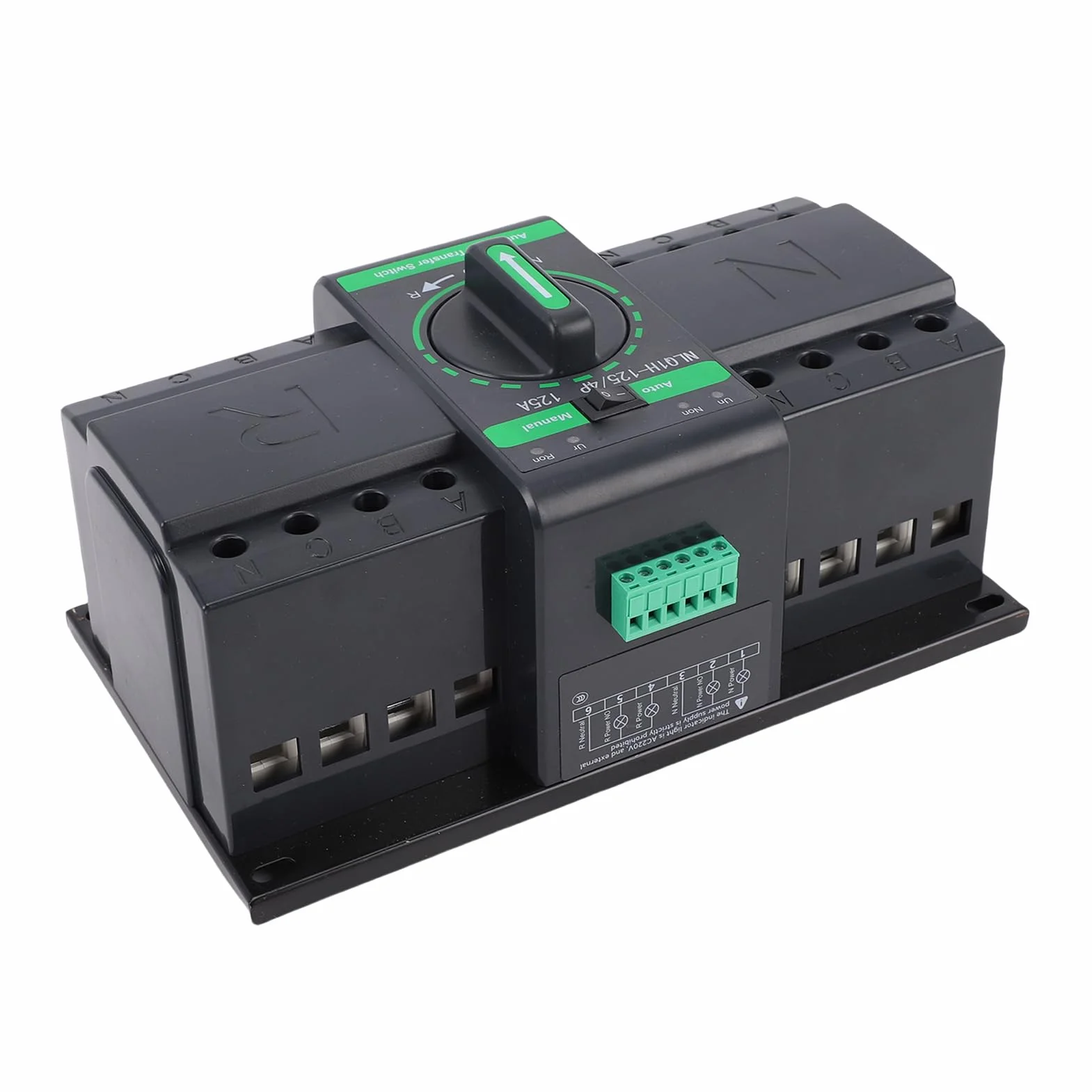 Podwójny Zasilacz ATS, Obudowa Trudnopalna do Komputera PC, Interfejs Zasilania Ogniowego, z izolacją 4P 125A dla Domowego źródła Zasilania Awaryjnego