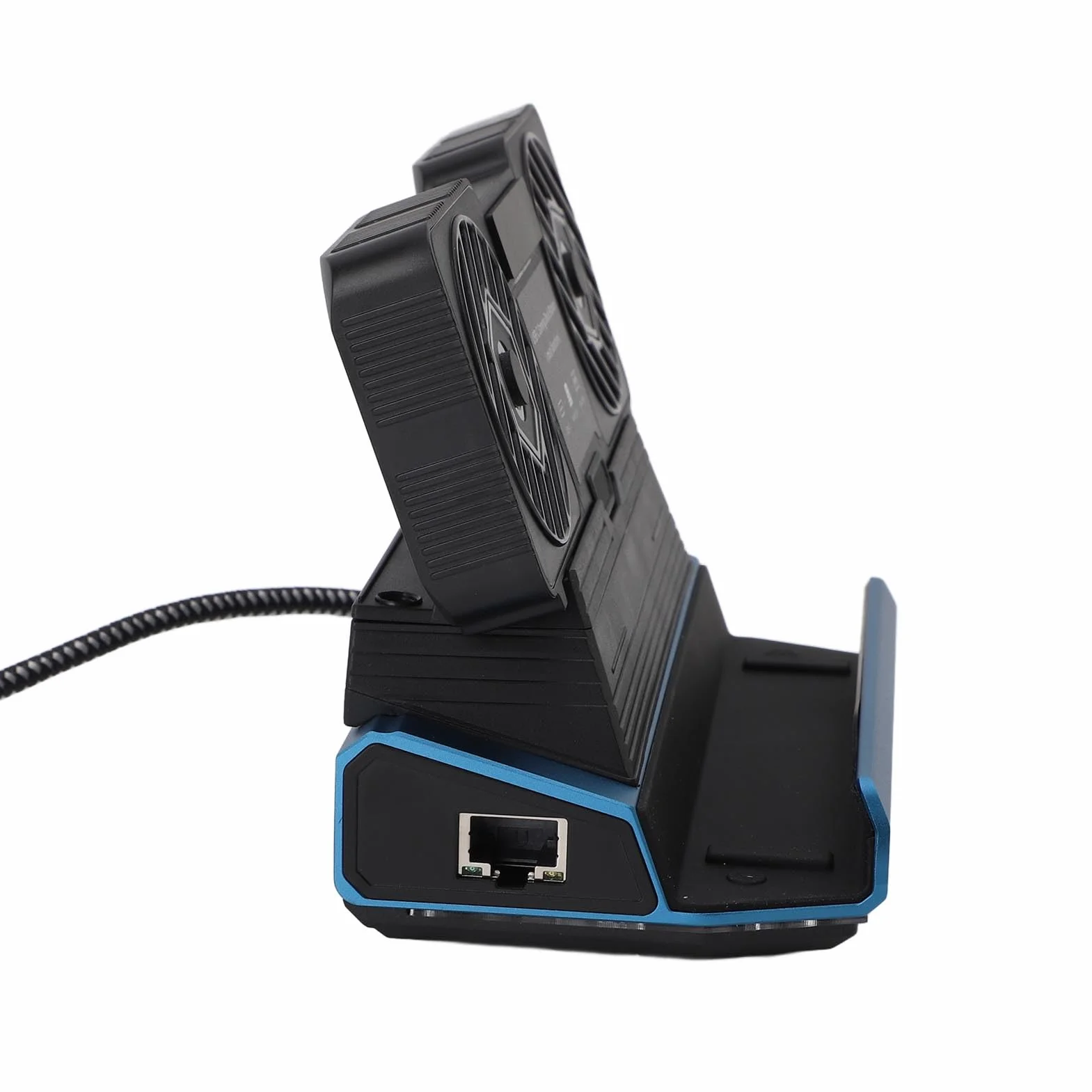 Naroote Stacja Dokująca 10 w 1 do Legion Go, Stacja Dokująca z Podwójnym Wentylatorem Chłodzącym, Gigabit Ethernet 4K 60 Hz z 4 Gniazdami USB 3.0 PD100W M.2 NVMe i Oświetleniem RGB, Idealna do Konsol,