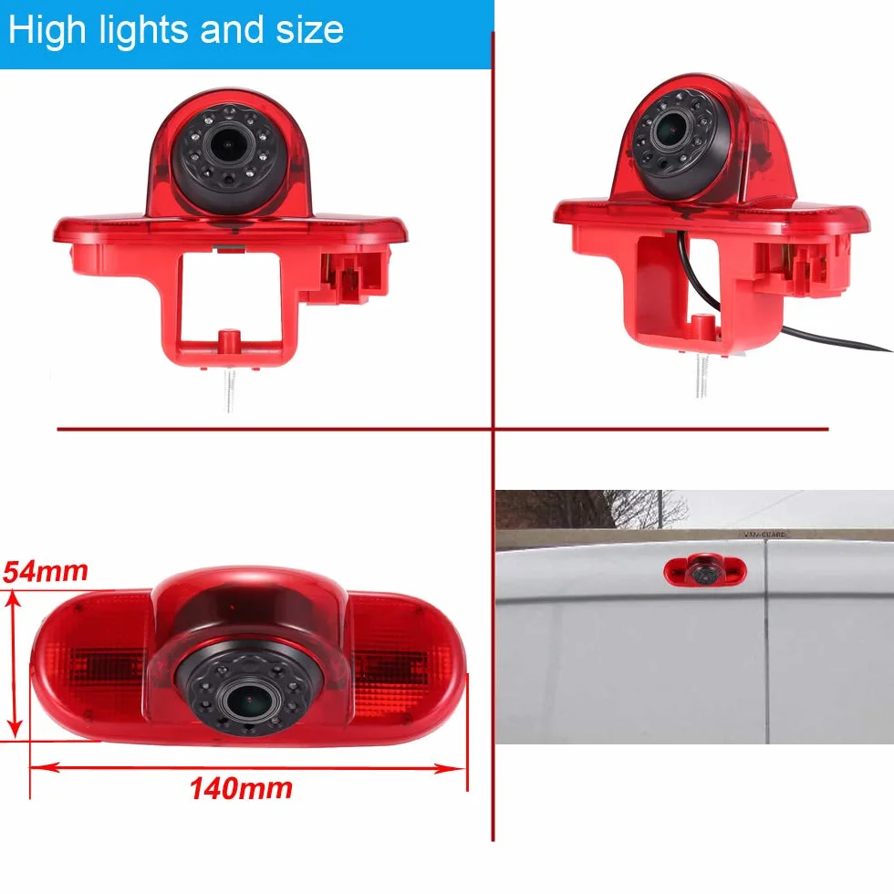 Super HD lampa hamowania zestaw z monitorem LCD 4,3 cala, kamera cofania zamiennik do Renault Trafic II III Diesel Petrol FWD FL EL JL JG FG/Opel Vivaro Diesel Petrol Chassis FWD A B C X82 X83 J7 E7