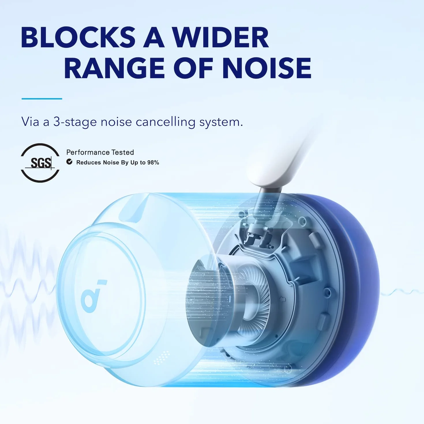Soundcore Space Q45 (odnowiony) by Anker słuchawki z adaptacyjną redukcją szumów do 98%, 50 godz. odtwarzania, aplikacją, szczegółowym dźwiękiem w wysokiej rozdzielczości, Bluetooth 5.3