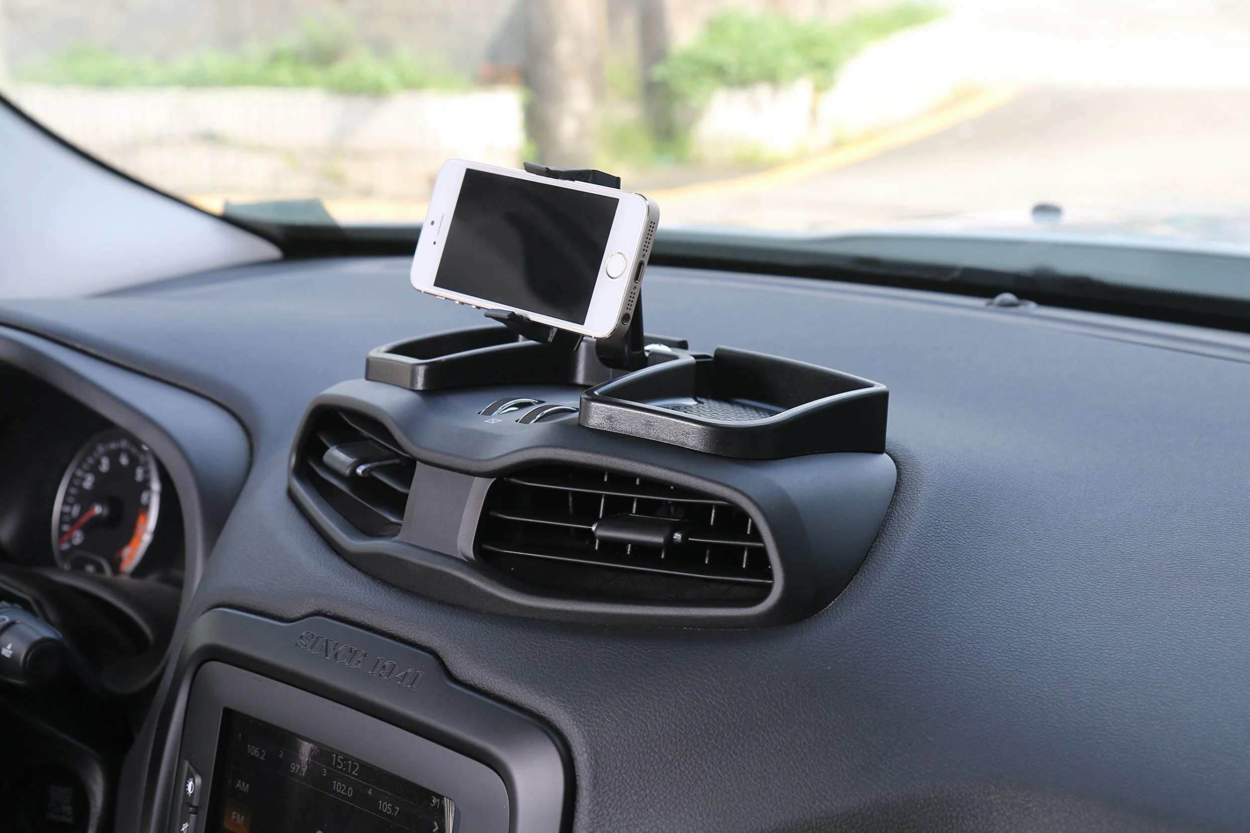 SXMA Obrotowy 360 samochodowy uchwyt na deskę rozdzielczą ABS uchwyt do telefonu komórkowego GPS uchwyt do Jee p Renegade 2015 2016