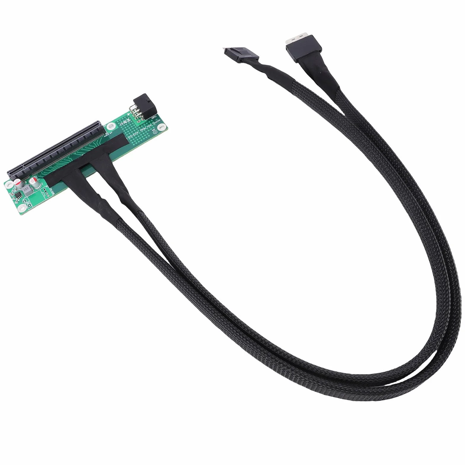 Zunate Kabel Rozgałęziający PCIe 4.0 X16 do Rozdzielacza Płyty Głównej Komputera o Długości 65 Cm