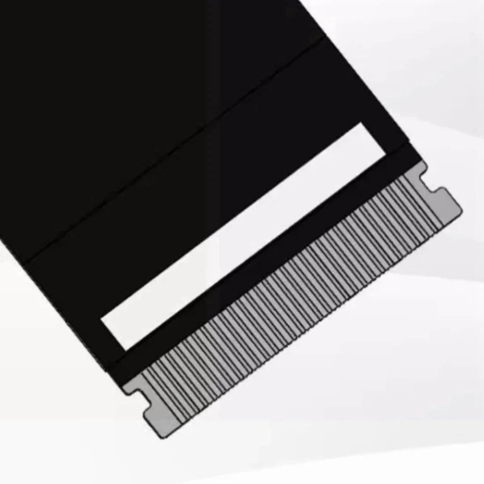 M.2 NVMe M SSD kabel przedłużający PCIe 5.0 X4 Gen5 128 G/Bps, przedłużacz FFC, bardzo miękki, o niskiej luźności, 50 cm