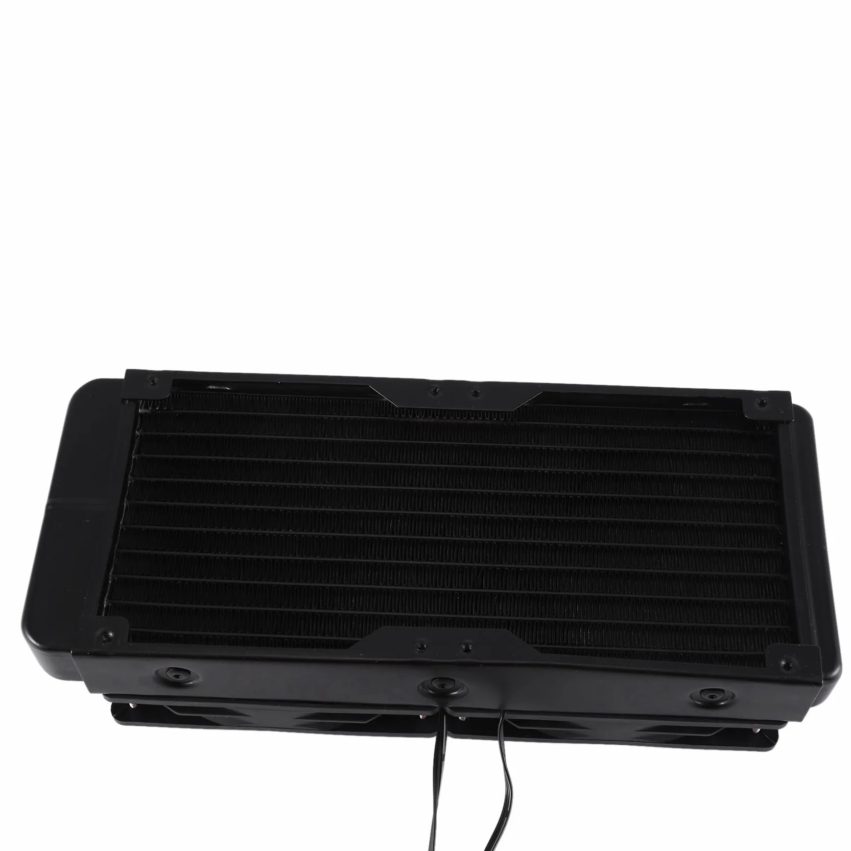 2 x Chłodnica komputerowa z 2 wentylatorami 240 mm do 10 do chłodzenia wodą z wentylatorem do chłodzenia wodą do procesora PC, prosty