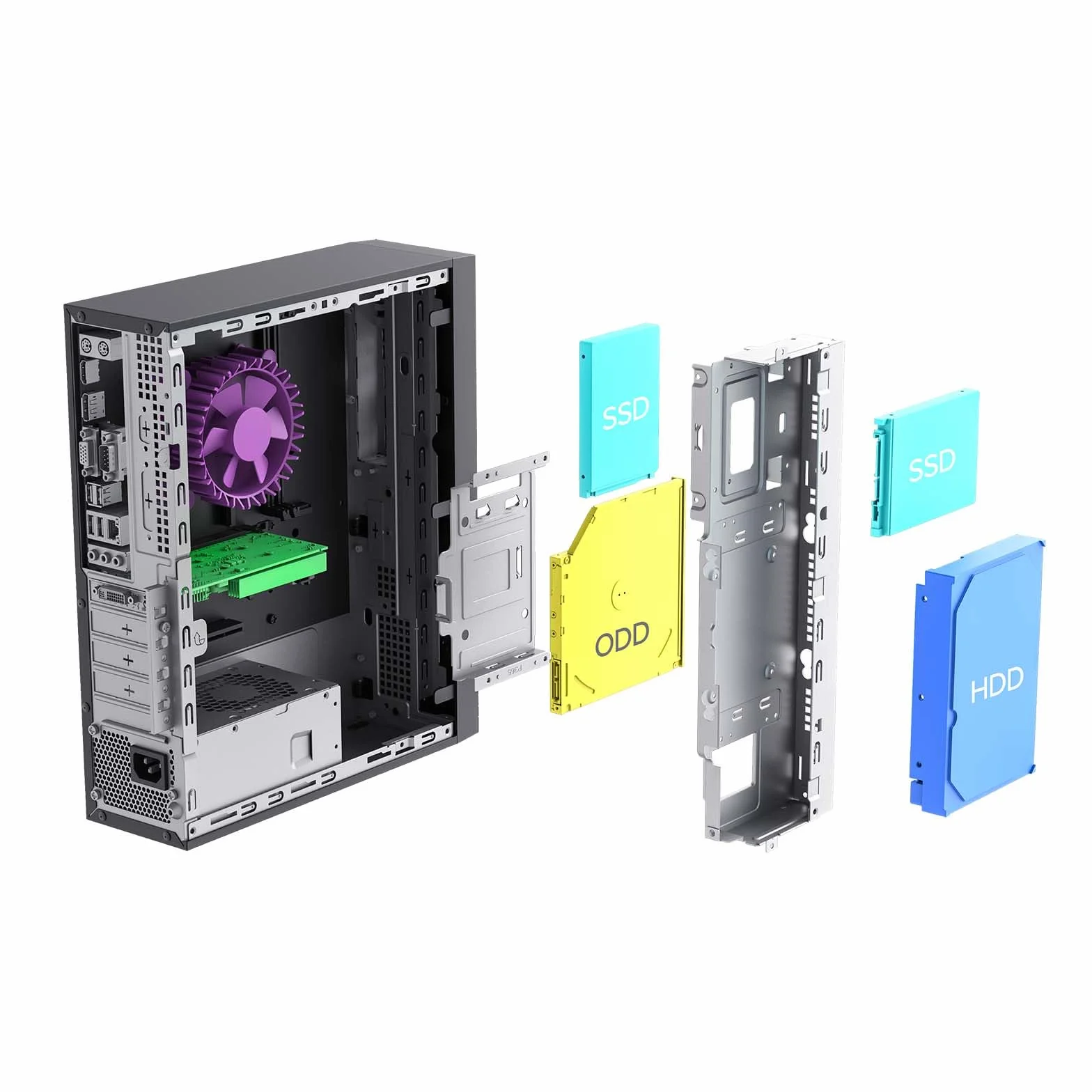 Akyga Obudowa Komputerowa SFF AK-302-01BL do Media Center Mini PC Micro ATX Mini ITX, USB-C + 2X USB 3.0 + USB 2.0, CTIA, Kensington, czarna, bez PSU