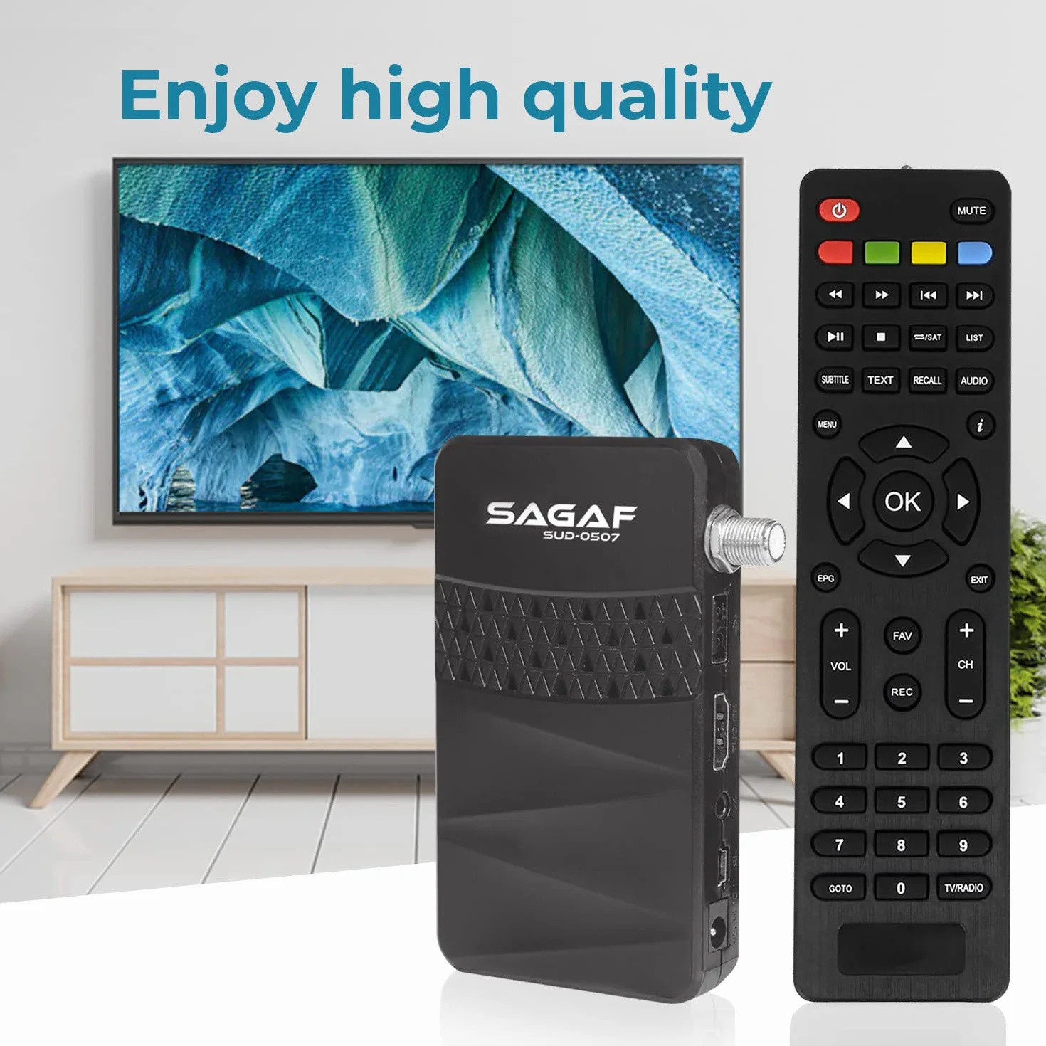 Sagaf SUD-0507 Mini odbiornik satelitarny DVB-S2 Full HD 1080p