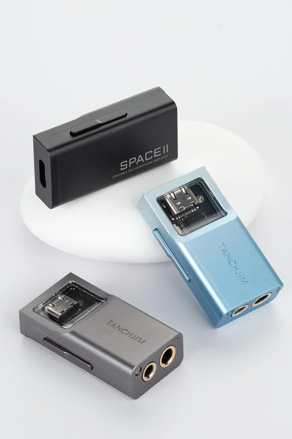 SPACEⅡ Przenośny DAC, wydajny wzmacniacz niskostratny z APP i mikrofonem | Dual CS43131, DAC niskoprądowy, układ transmisji cyfrowej USB "PureBridge", DSD256 PCM32Bit/384kHz, wyjścia 3.5mm/4.4mm