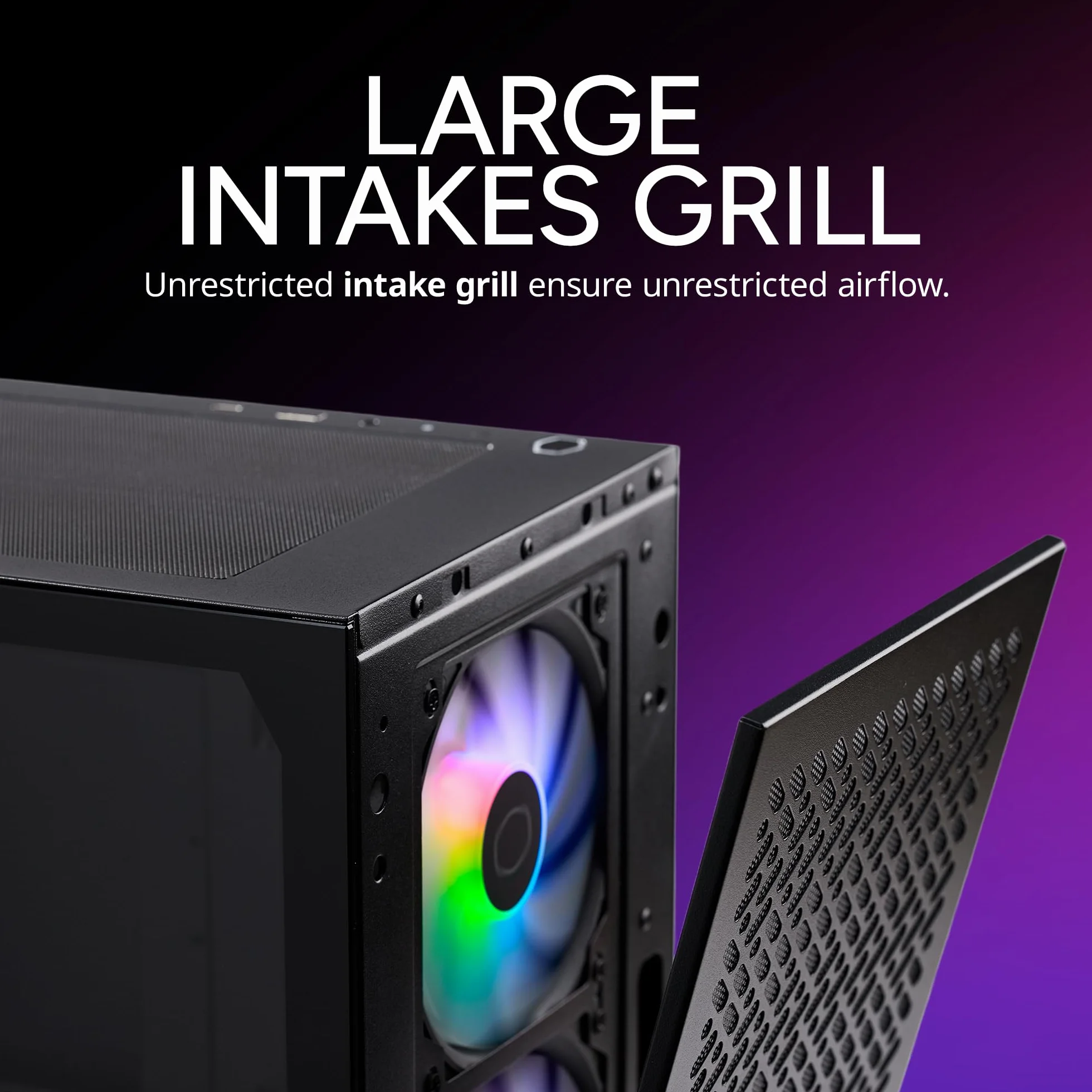 Cooler Master Elite 302 Micro-ATX minimalistyczne etui PC o wysokim przepływie powietrza, 365 mm GPU Max, kompatybilne RTX 5080|RX 7090 XT, 280 mm AIO Max, typ C, szkło hartowane, potrójny wentylator
