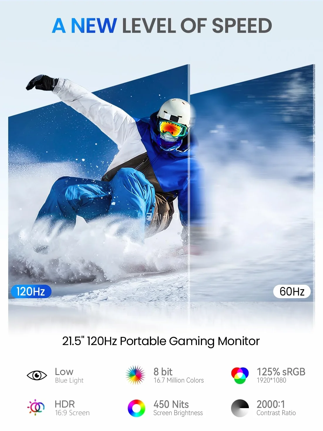 UPERFECT 54,6 cm (21,5") 120Hz QLED Monitor z ekranem dotykowym przenośny, 125% SRGB 2000:1 Wyświetlacz matowy 1080P z regulowanym uchwytem 180° USB C HDMI dla laptopa/konsoli do gier/smartfona/PC