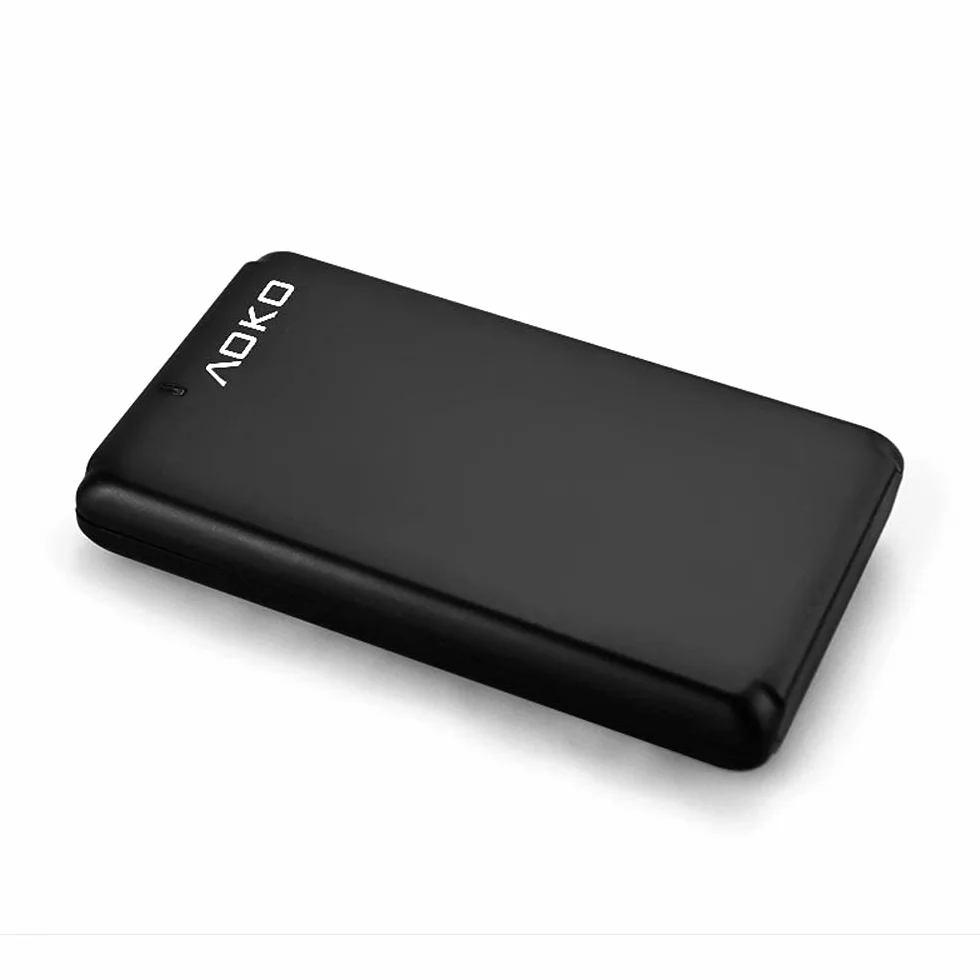 AOKO Obudowa dysku twardego SATA USB C 3,1 do 2,5" 7 mm do 15 mm (do grubości 15 mm), przenośny beznarzędziowy konwerter obudowy dysku twardego z podwójnym kablem USB-A na C Y i adapterem