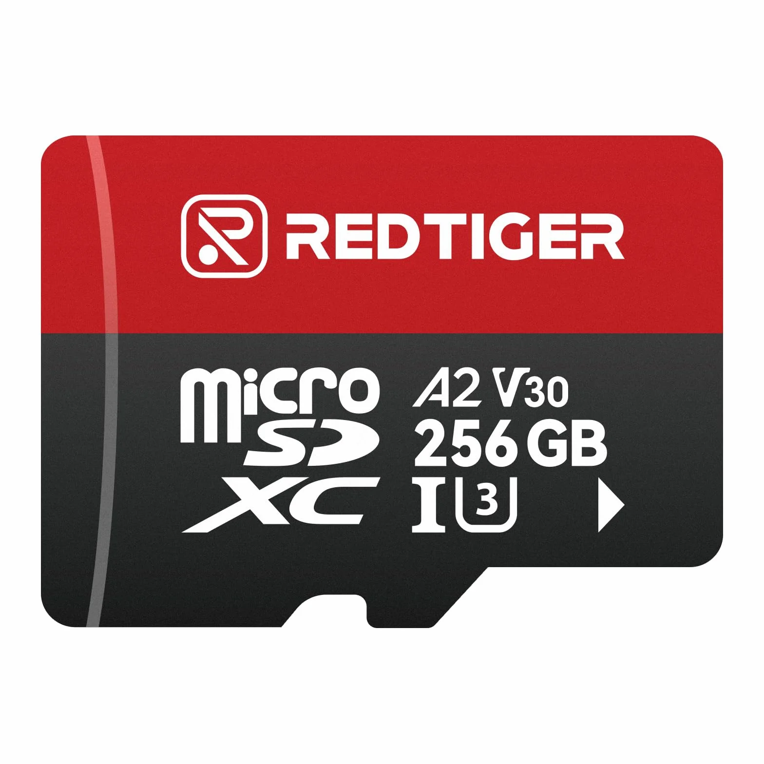 REDTIGER Karta Micro SD High Speed 256 GB z adapterem, microSDXC UHS-I klasa 10, U3, V30 A1, uchwyt do kamery pokładowej i nagrywanie wideo 4K