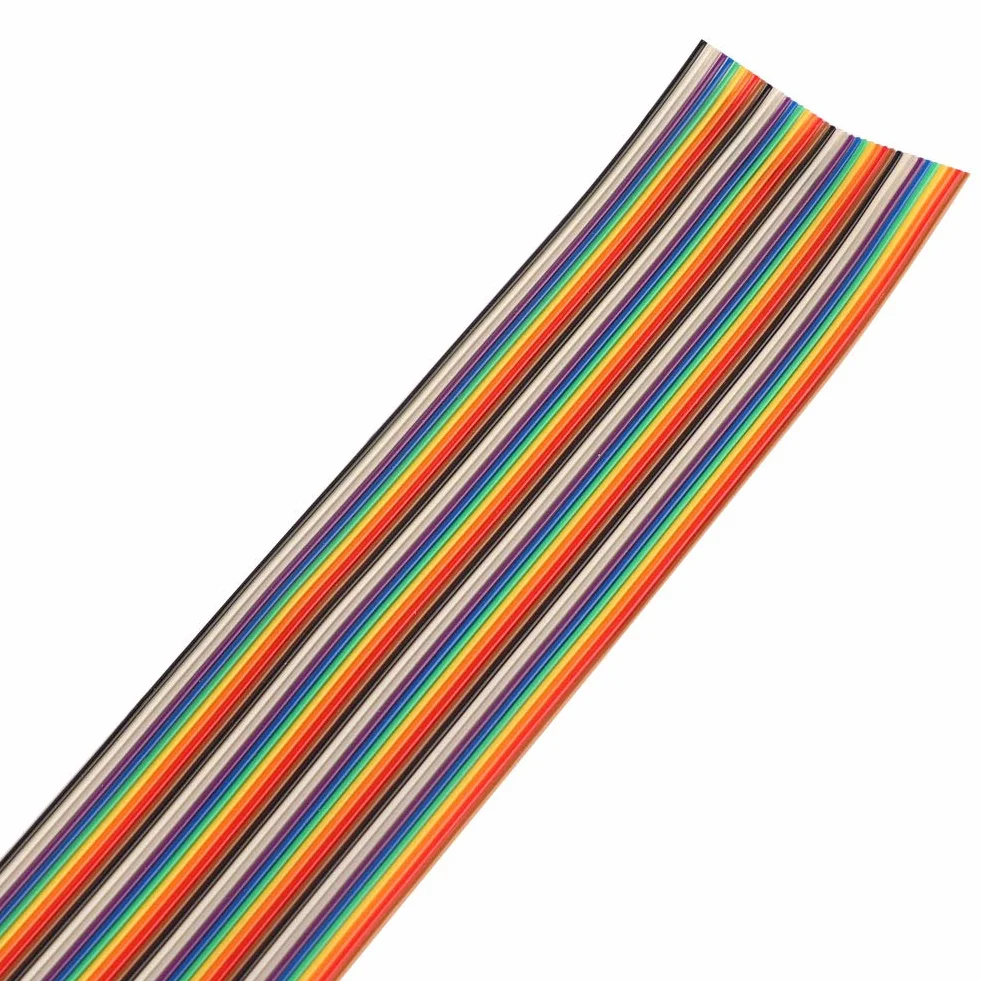 Kolorowy kabel taśmowy Rainbow 40P 1,27 mm Pitch 5,08 cm do złączy wtykowych 5 m
