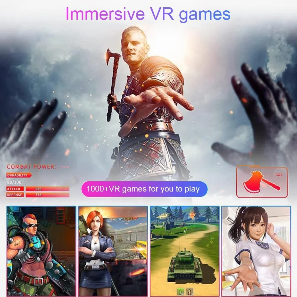 Okulary VR, zestaw słuchawkowy z wirtualnej rzeczywistości, zestawy słuchawkowe VR obsługują Android i IOS, połączenie Bluetooth dla iPhone 13 Pro Max/13 Pro 13/12/11, do Samsung Galaxy S21, Huawei, Xiaomi (Kolor: B, rozmiar: Ios )