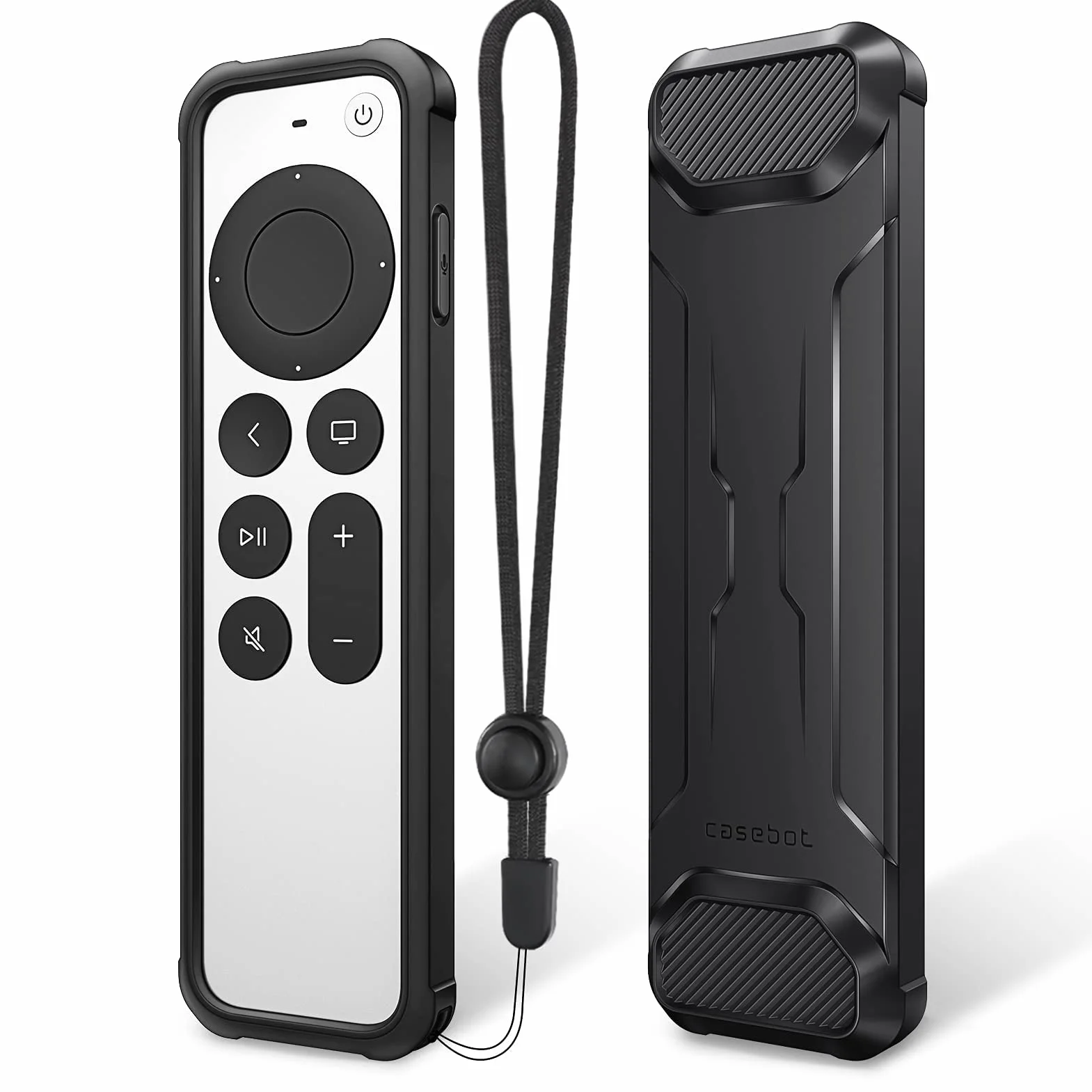 Fintie Etui ochronne do Apple TV Siri Remote 2021, 2022, miękkie, TPU, lekkie, antypoślizgowe, odporne na wstrząsy etui do Apple TV 4K / HD Siri (2. generacji/3. generacji), czarne