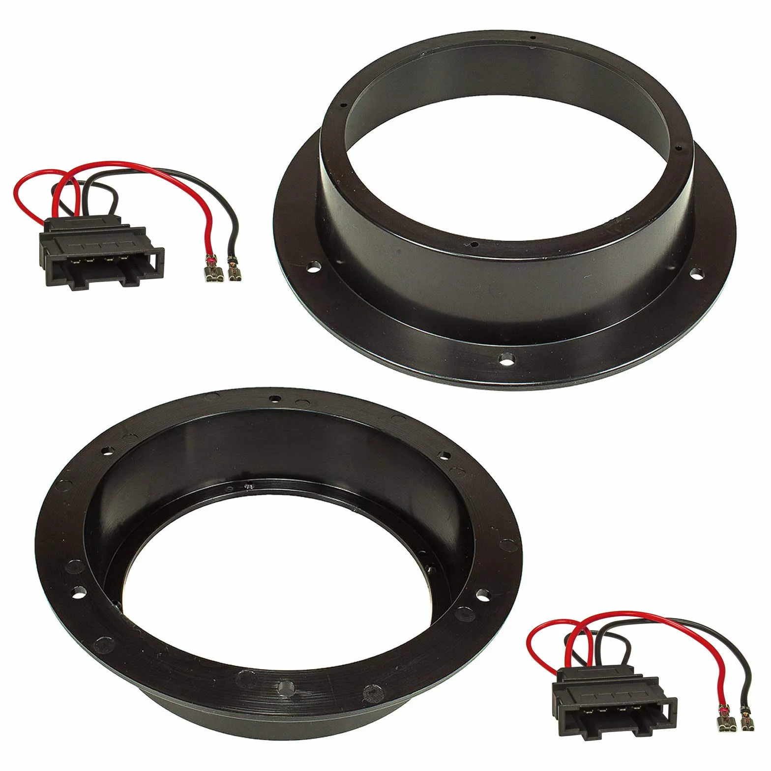 Sound-way Zestaw Adapterów Głośników 165mm do Samochodu - Ramki Przednie Kompatybilne z Volkswagen Golf Passat Tiguan Touran Caddy, Audi Q3 TT, Skoda Octavia Yeti, Seat, Porsche Cayenne