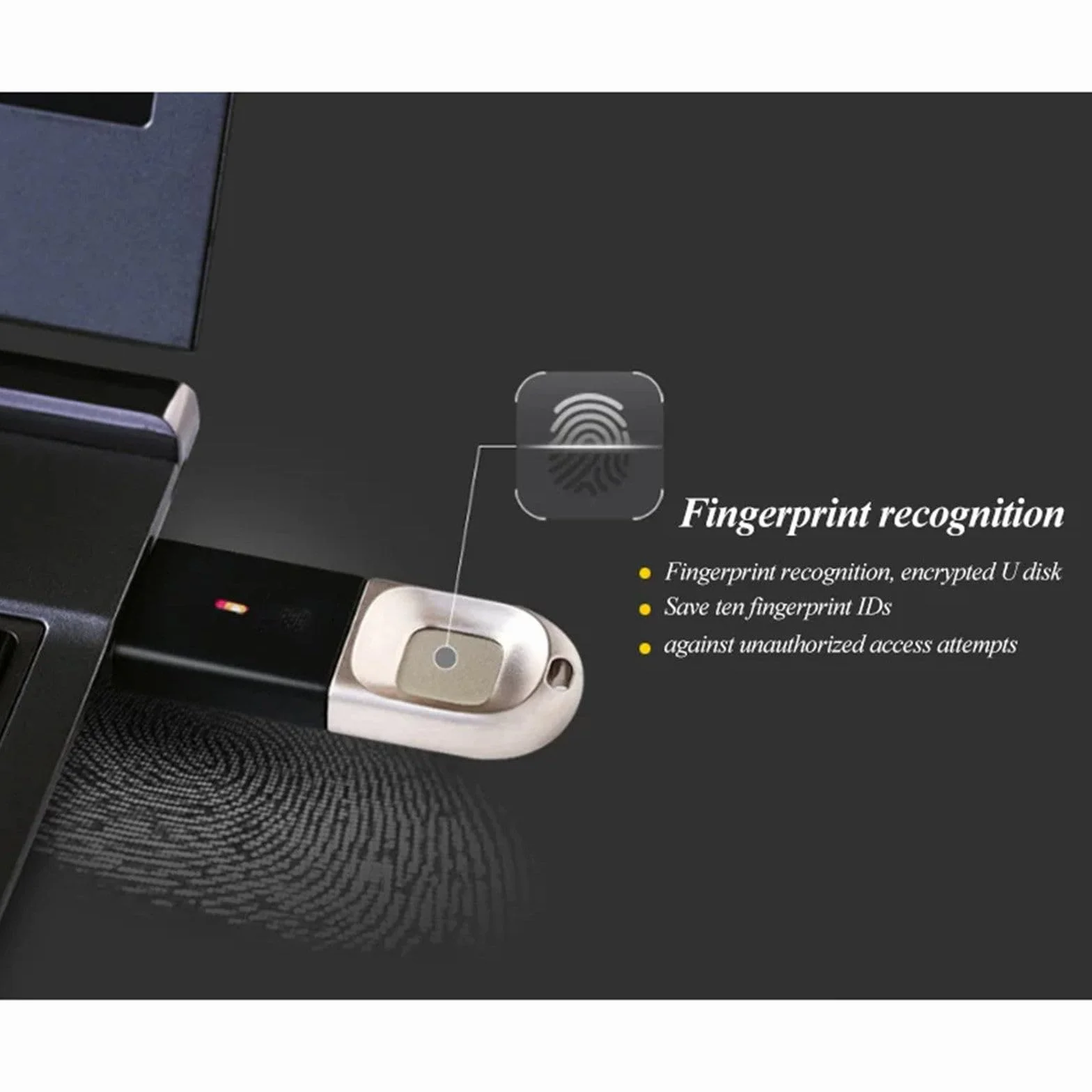 Szyfrowanie dysku odcisków palców U B 3.0 dysk flash przenośna szybka pamięć identyfikacyjna dysk U do smartfona PC Laptop,32G
