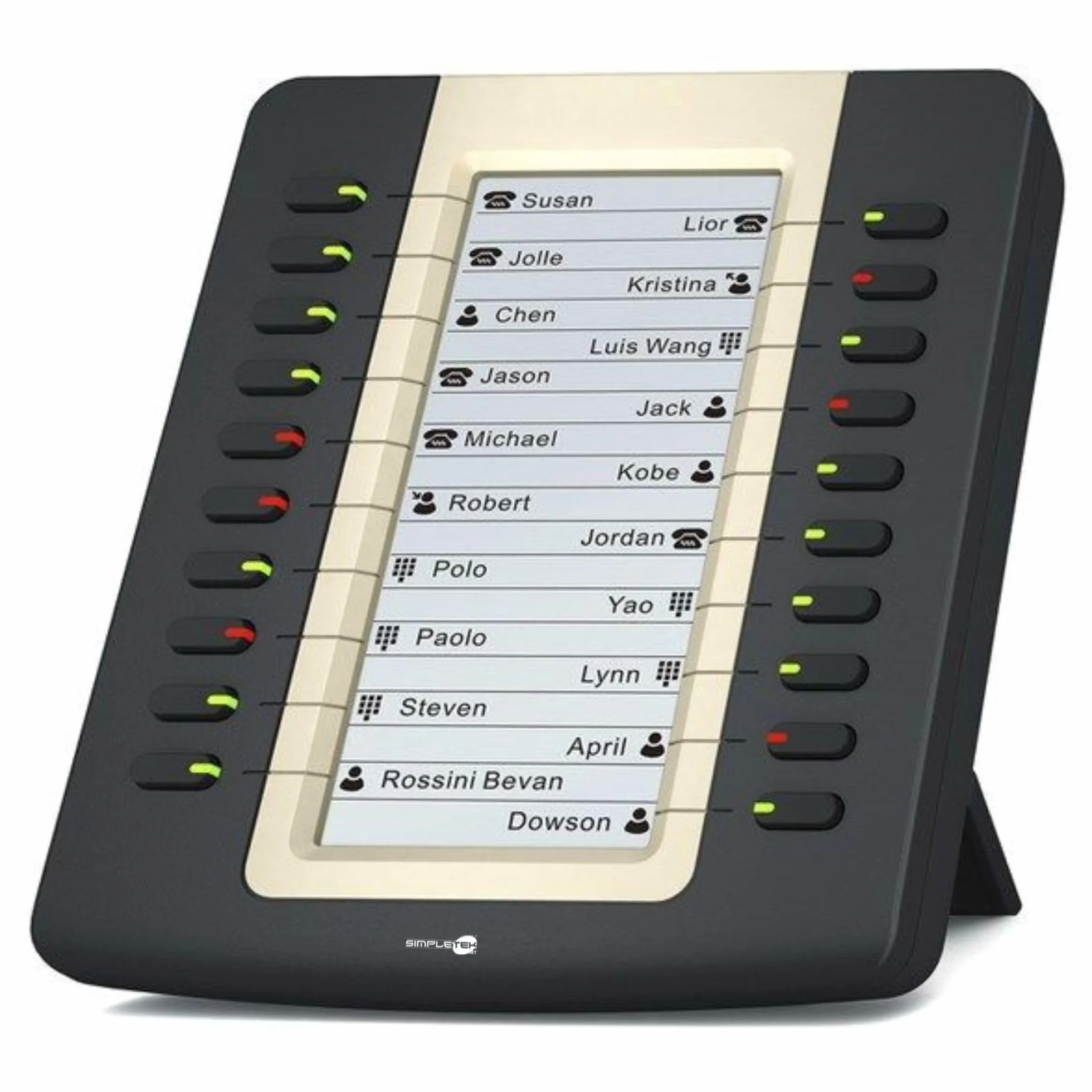 SIMPLETEK - Moduł rozszerzeń LCD kompatybilny z Yealink SIP-T27 SIP-T29 | 20 programowalnych klawiszy | wyświetlacz podświetlany (odnowiony)