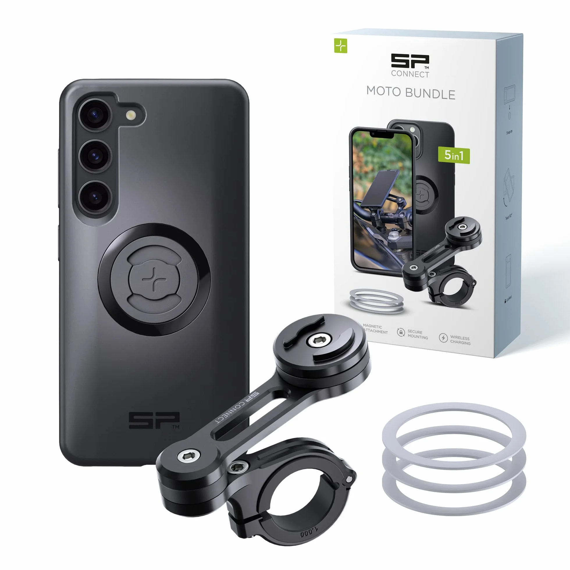 SP CONNECT SPC+ uchwyt na telefon komórkowy, wodoszczelny uchwyt na telefon komórkowy, do motocykla, motoroweru, skutera, akcesoria do wszystkich smartfonów, takich jak iPhone Samsung, uchwyt na gadżet do nawigacji