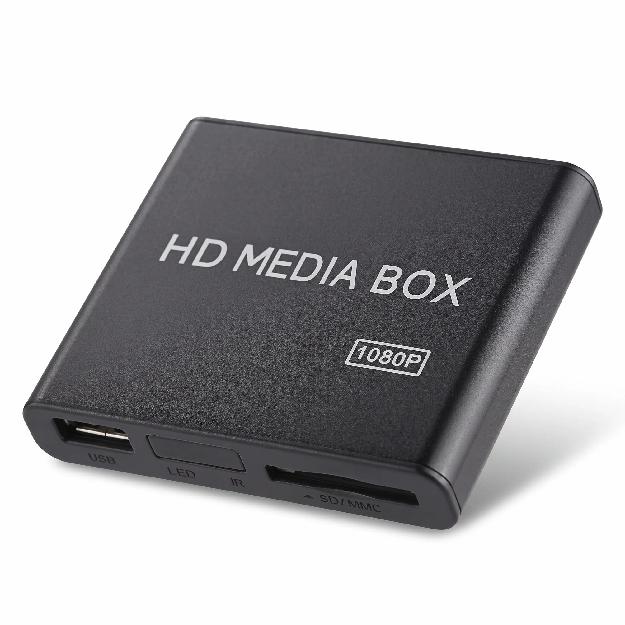 Topiky Odtwarzacz multimedialny HD 1080p, VGA, odtwarzacz multimedialny, obsługa MMC RMVB MP3 AVI MKV, z pilotem zdalnego sterowania, obsługuje karty SD i urządzenia USB (UE)