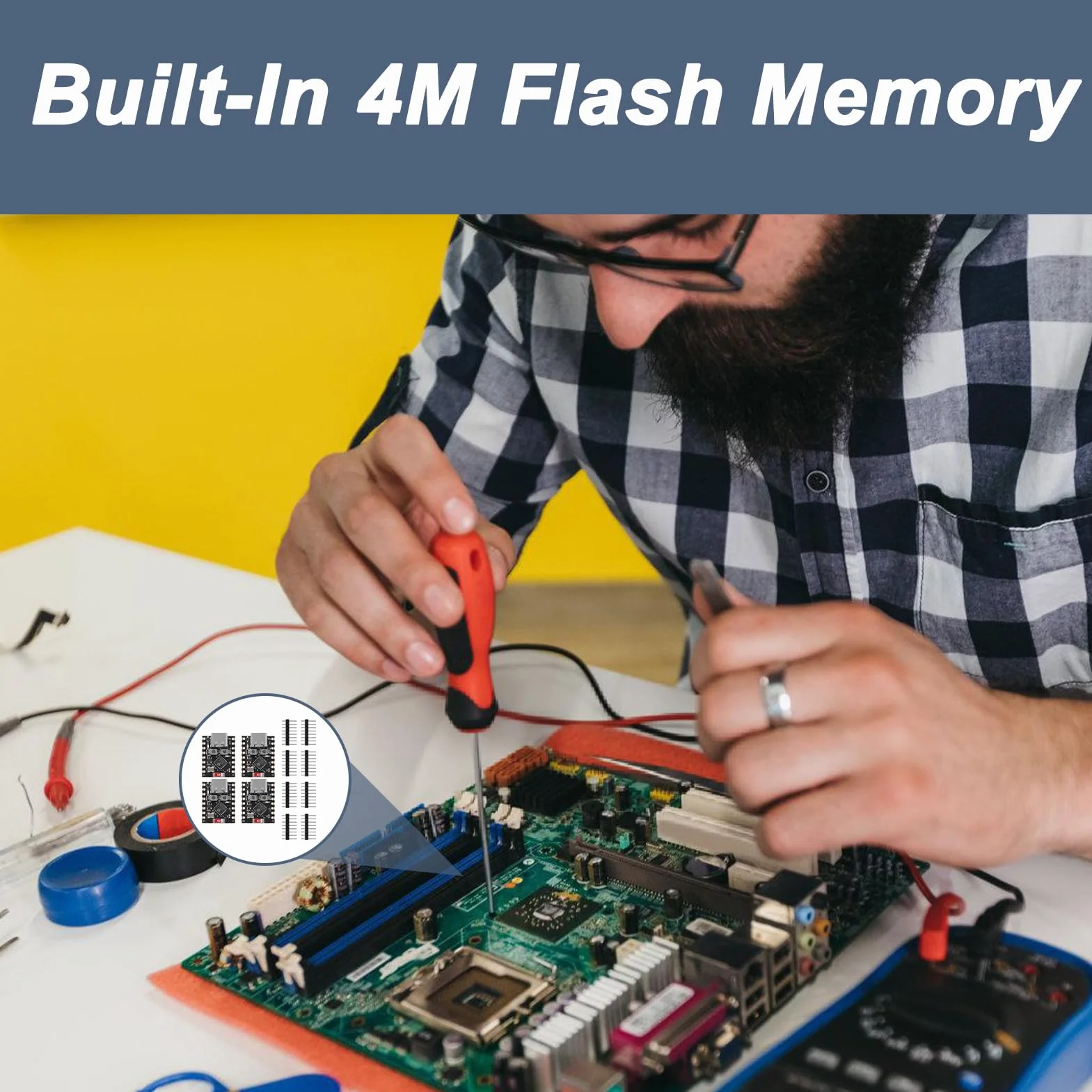Zestaw 4 płyt rozwojowych ESP32-C3, moduł ESP32-C3 Mini, WiFi 2,4 GHz i Bluetooth 5.0, procesor RISC-V 32-bitowy 160 MHz, do Arduino MicroPython, IoT, inteligentny dom, sieć czujników