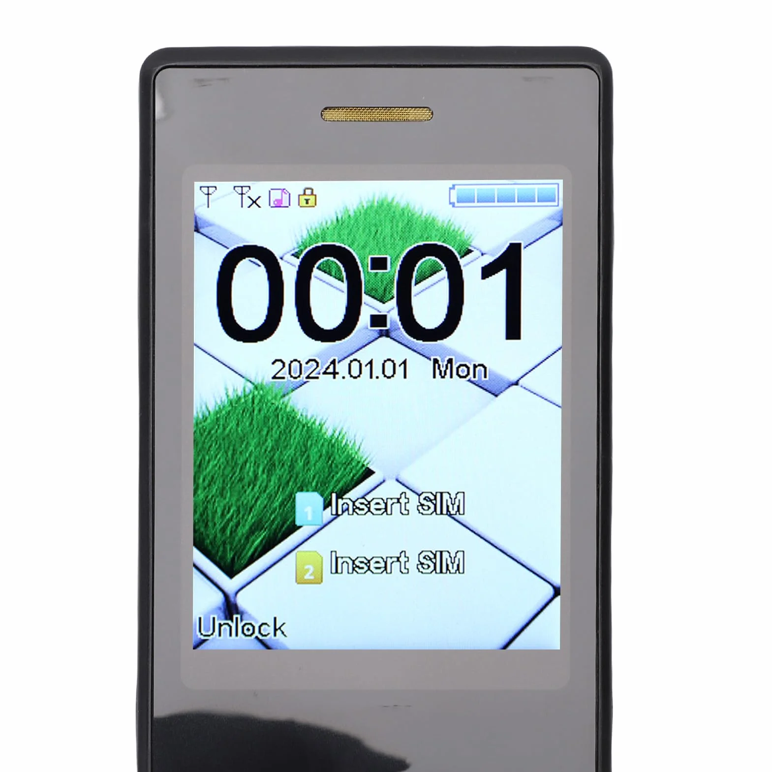 LICAEVEY Odwróć Telefon Komórkowy dla Seniorów, 1,3MP Dual Screen Telefon z podwójną kartą SIM, Odblokowane Telefony z Szybkim Wybieraniem, Jedno Klawisz Latarki 丨 Głośno Głośnik 丨 4800 (GREEN)