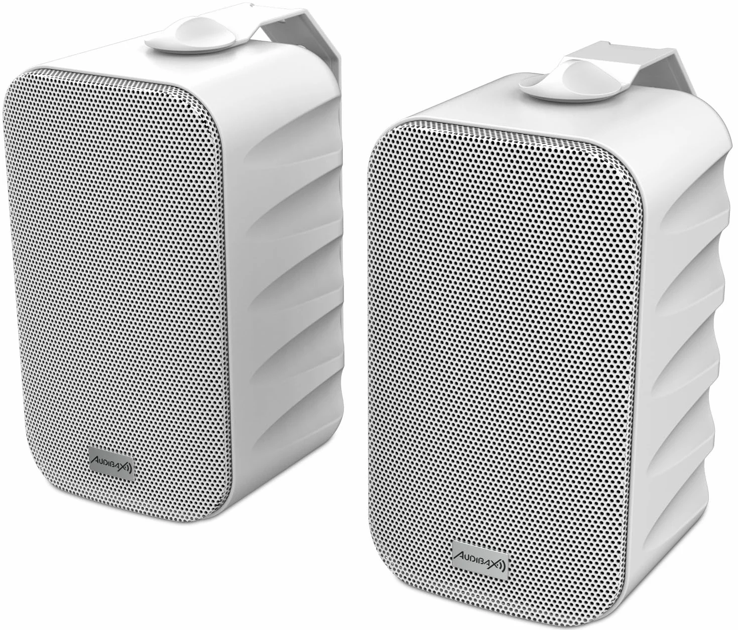 Audibax Delta 52 BT White Bluetooth Speaker Couple, wysokowydajne, aktywne głośniki ścienne - kompatybilne z Bluetooth - wysoki zakres częstotliwości (80 Hz-20 kHz) - dźwięk przestrzenny