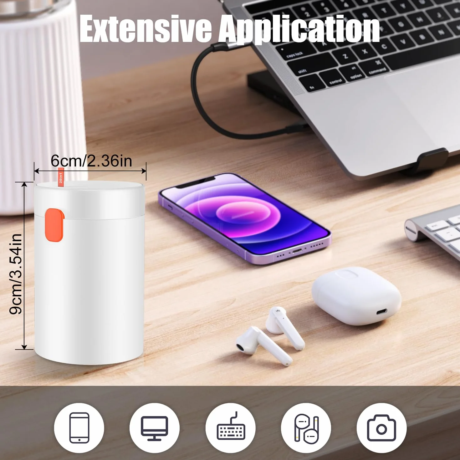 VICHYIE Zestaw do czyszczenia komputera 20 w 1, szczotka do czyszczenia klawiatury, akcesoria do słuchawek AirPods, komputer, telefon komórkowy, aparaty, zestaw do czyszczenia urządzeń elektronicznych