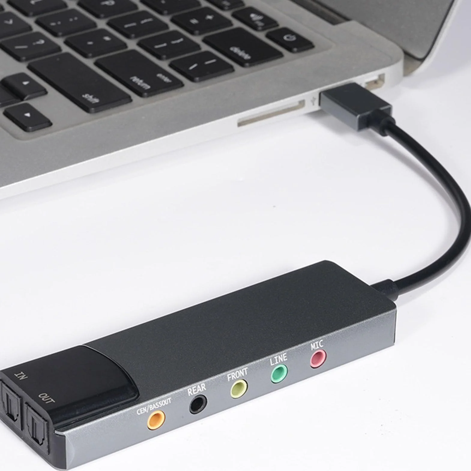 Zewnętrzna Karta Dźwięku Przestrzennego USB 5.1 z Cyfrowym Audio SPDIF do Laptopa