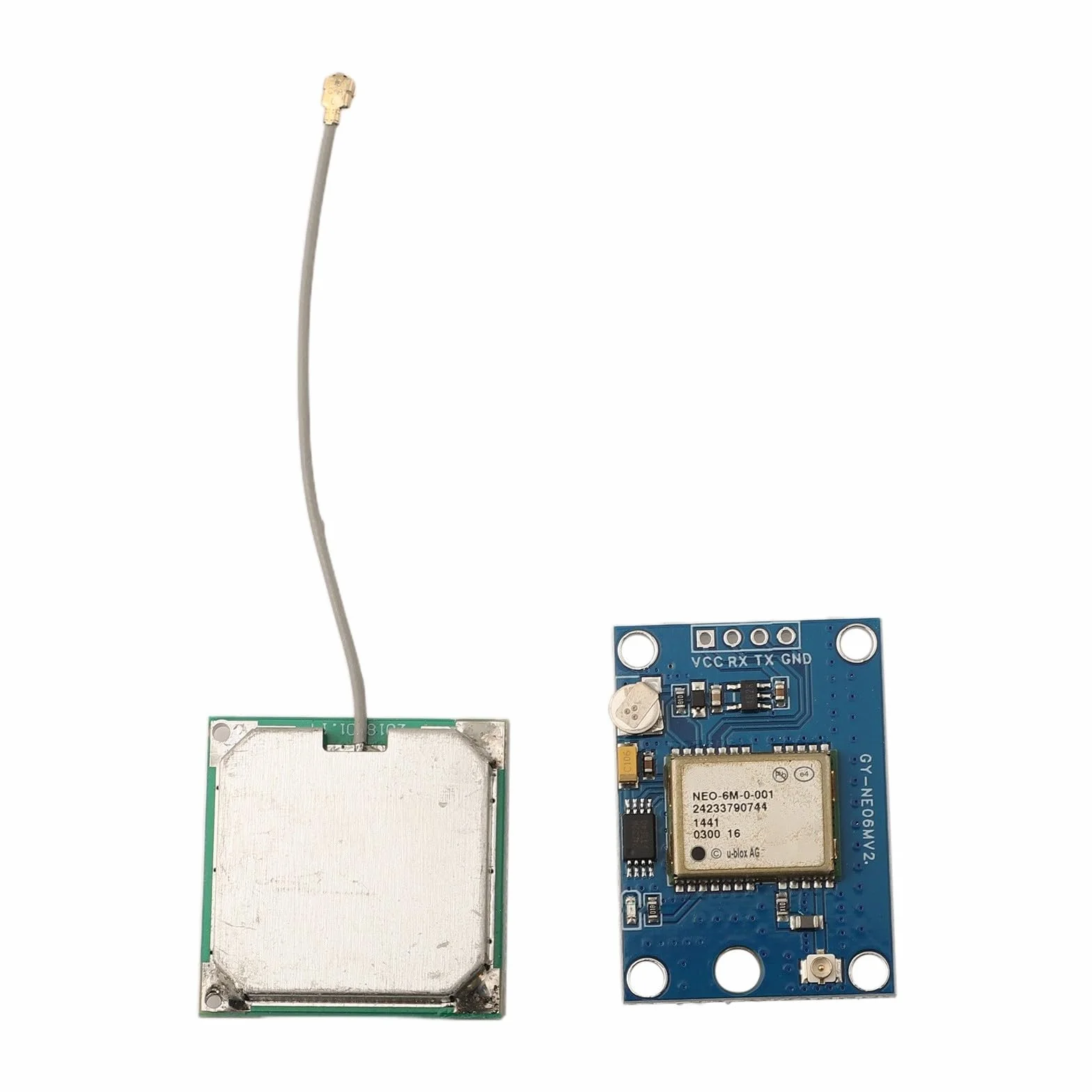 Moduł sterowania lotem, do Arduino, moduł GPS, NEO-6M 3V-5V, zasilacz z anteną, łatwy w instalacji, z baterią zapasową danych, wskaźnik sygnału LED