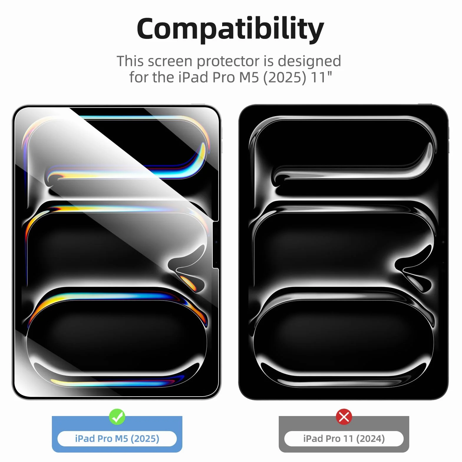Folia ochronna ze szkła pancernego 9H do Apple iPad Pro M5 (2025) 11 Cala, 0,33 mm, ultraprzezroczysta