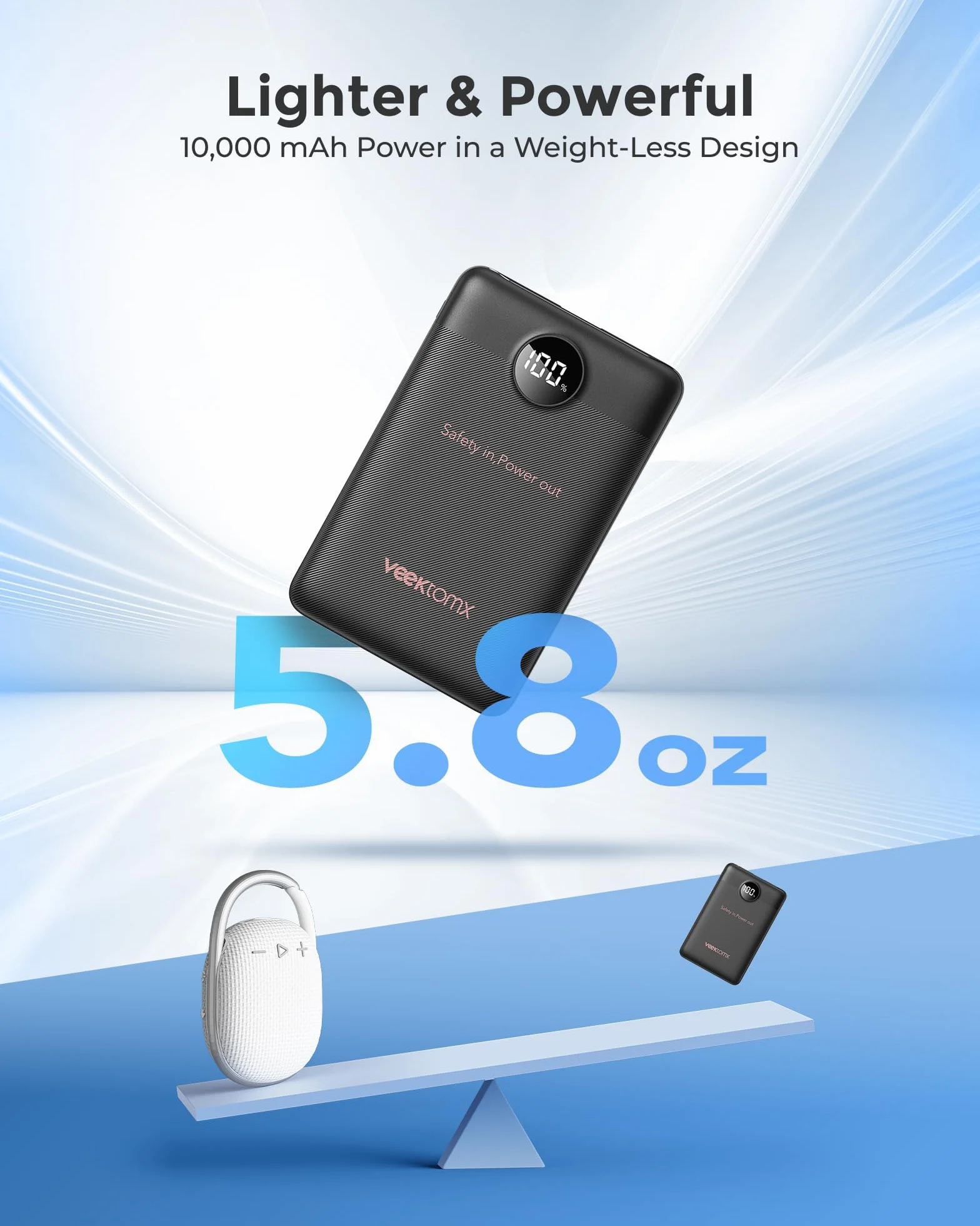 VEEKTOMX Mini Power Bank 10000mAh Mały Power Bank 22.5W Quick Charge, PD 3.0 Szybkie Ładowanie Zewnętrzne Bateria, Podwójne Wyjście Ultra Kompaktowa Ładowarka Kompatybilna iPhone 14/Sumsang s22/Xiaomi