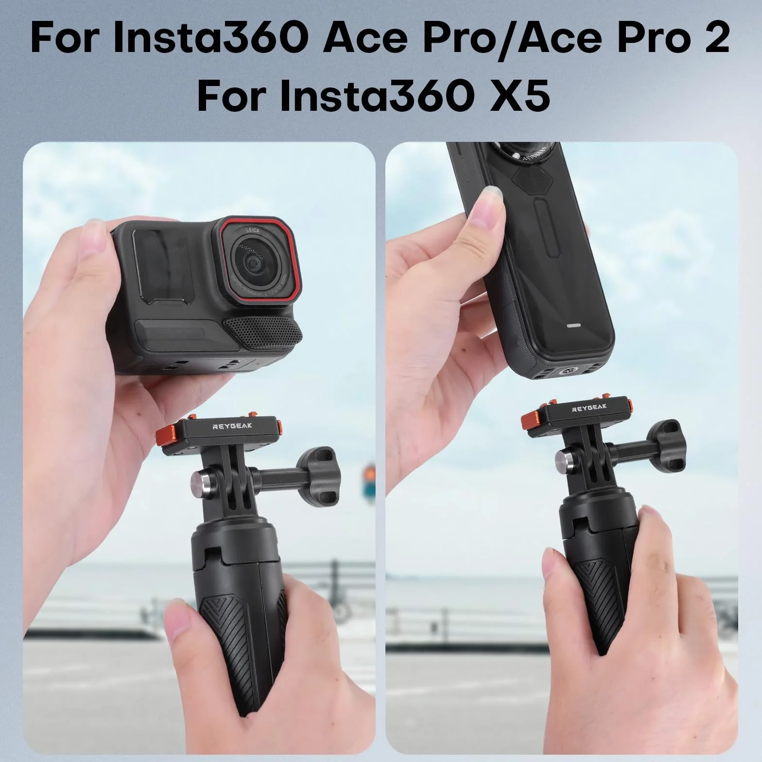 REYGEAK Magnetyczny uchwyt do szybkiej wymiany do Insta360 Ace Pro/Ace Pro 2/X5, lepszy niż oryginalny magnetyczny uchwyt adaptera (1 sztuka)