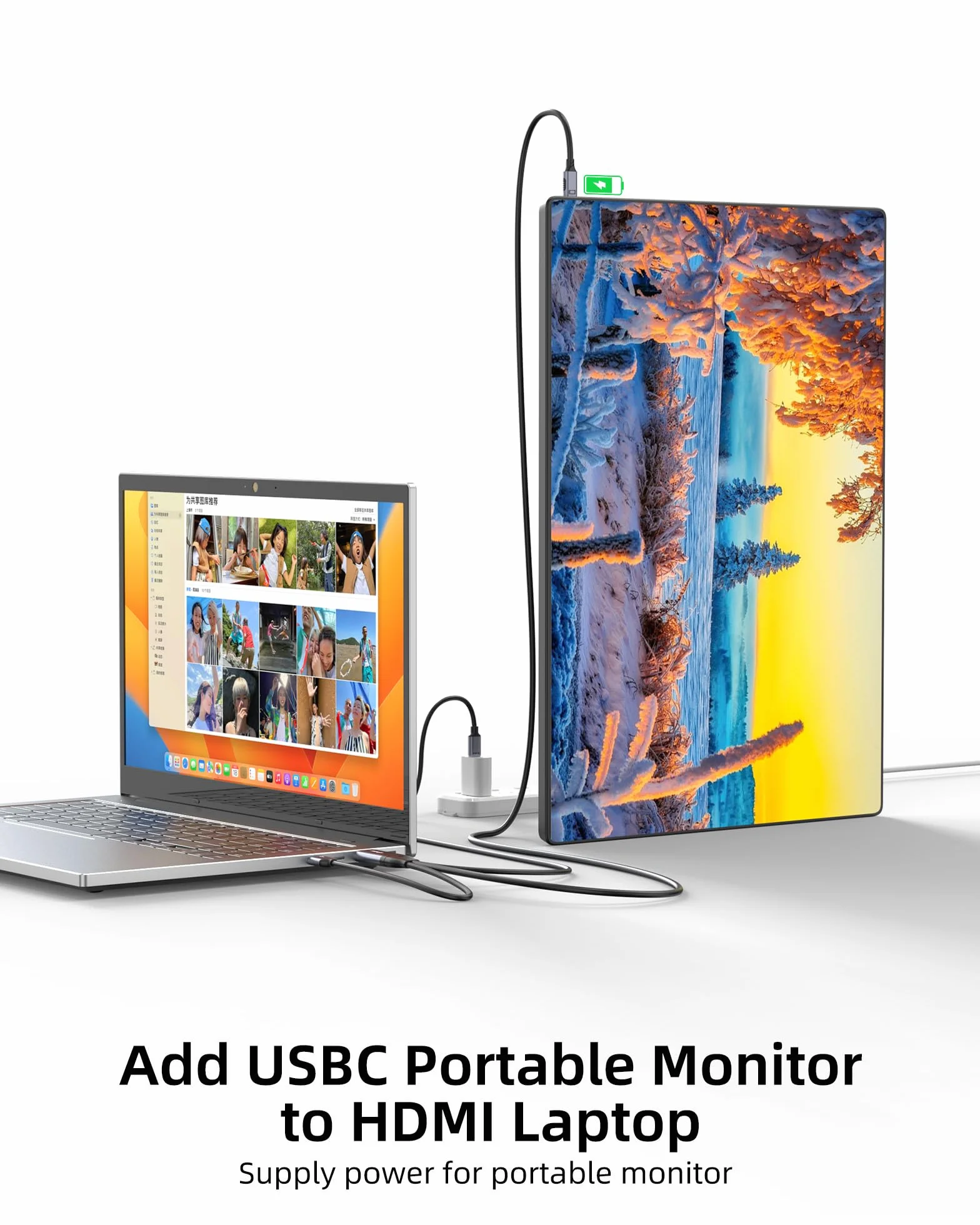 fairikabe Kabel HDMI na USB C, 4K 60 Hz, źródło HDMI i zasilacz do wyświetlacza USB C, konwerter do Xbox PS5, stacja dokująca Steam Deck do Apple Studio Display, Nreal, Xreal, Xreal Beam, Rayneo