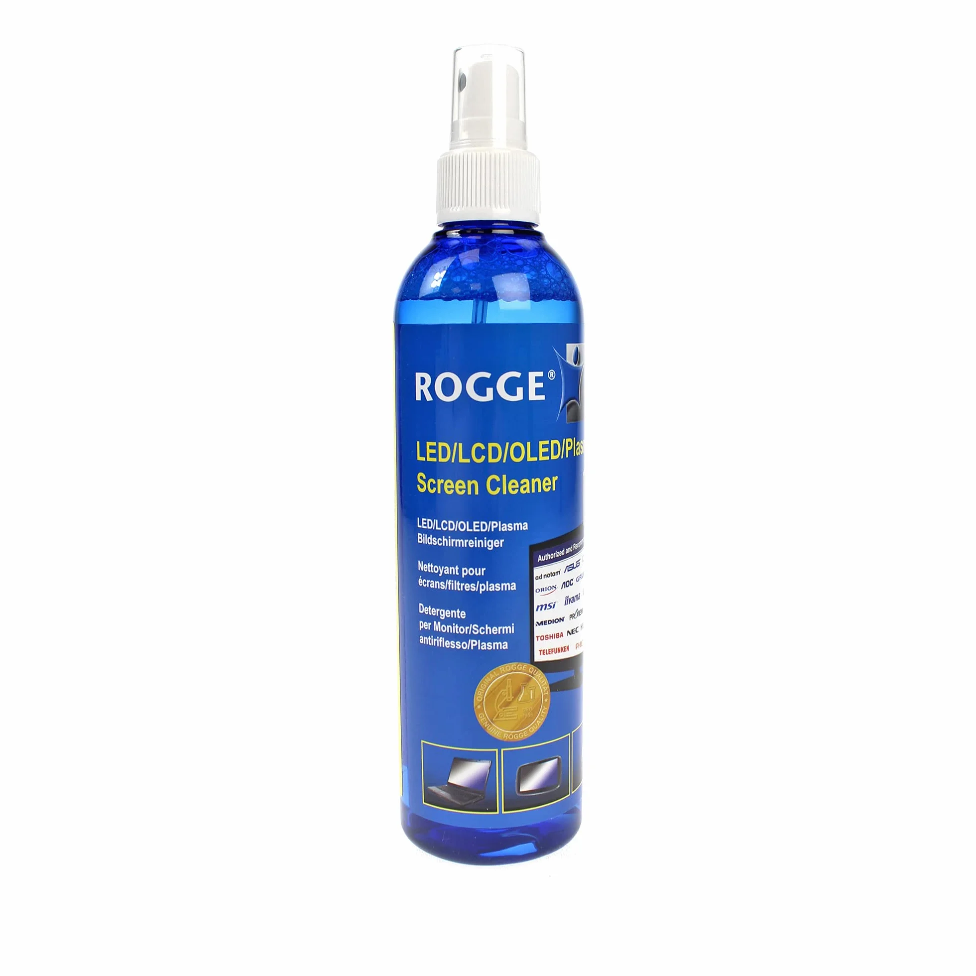 ROGGE Duo-Clean oryginalny podwójny zestaw, 2X 250ml LCD - TFT - LED - TV - Ekran dotykowy + Plasma Screen Cleaner + 2X ROGGE Prof. ?ciereczki z mikrofibry 38x40cm. The Original Since 1998. Made in Germany