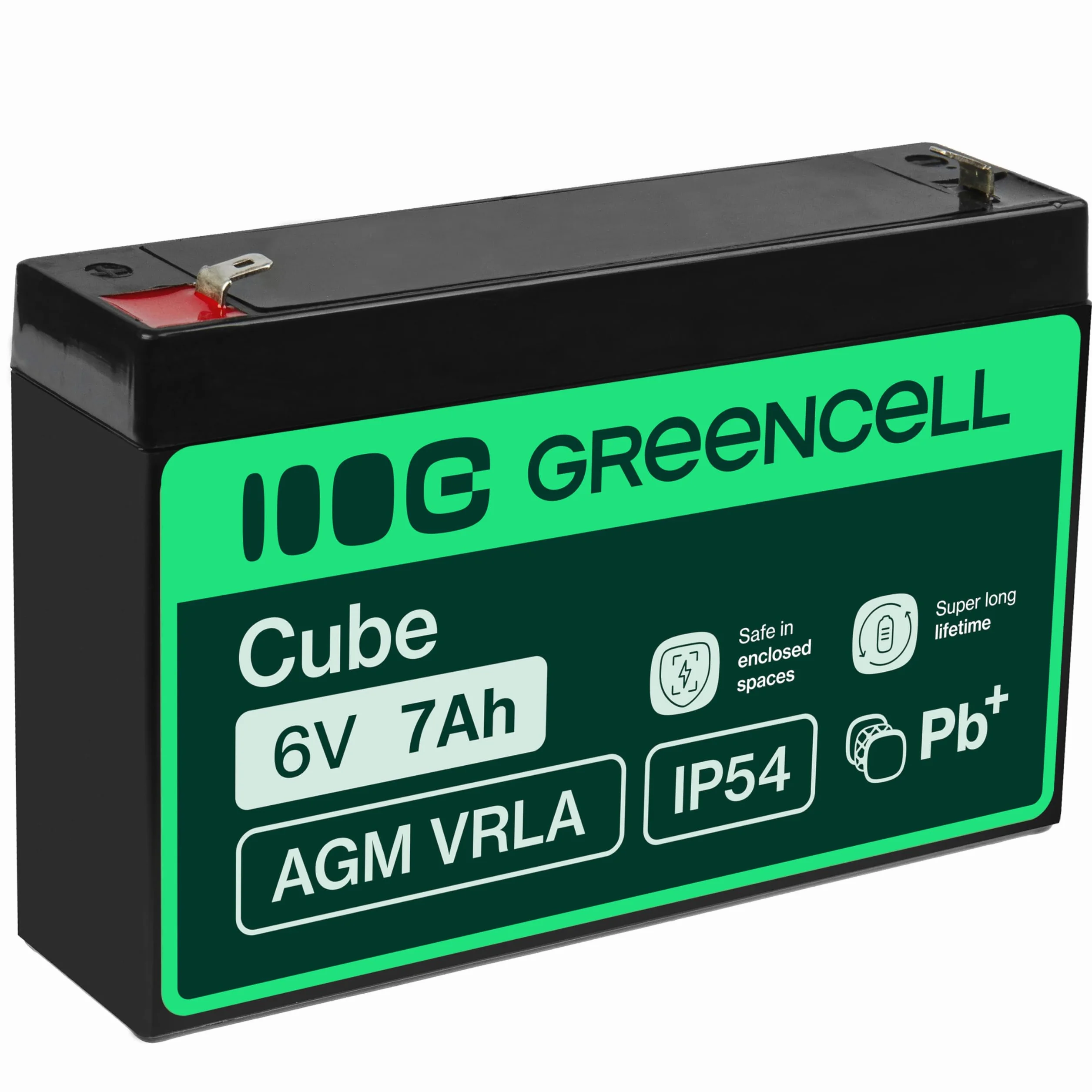 Green Cell Akumulator AGM VRLA 6V 7Ah - Bezobsługowy szczelny akumulator do systemów alarmowych, UPS i urządzeń elektronicznych - Wysoka trwałość i niezawodna wydajność