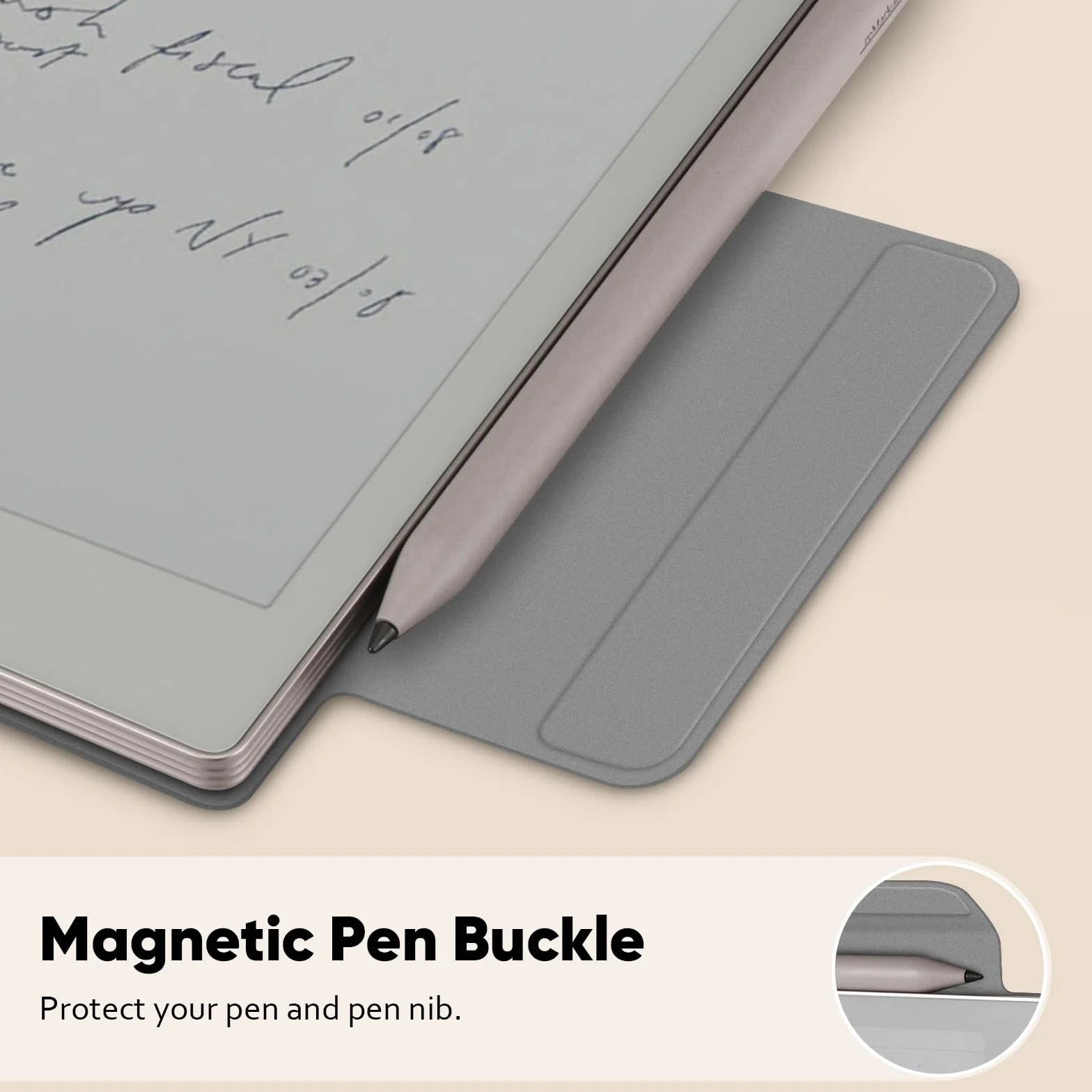 Fintie Etui do Remarkable Paper Pro Move 7,3" 2025 z uchwytem na długopis, materiał PU, czarne