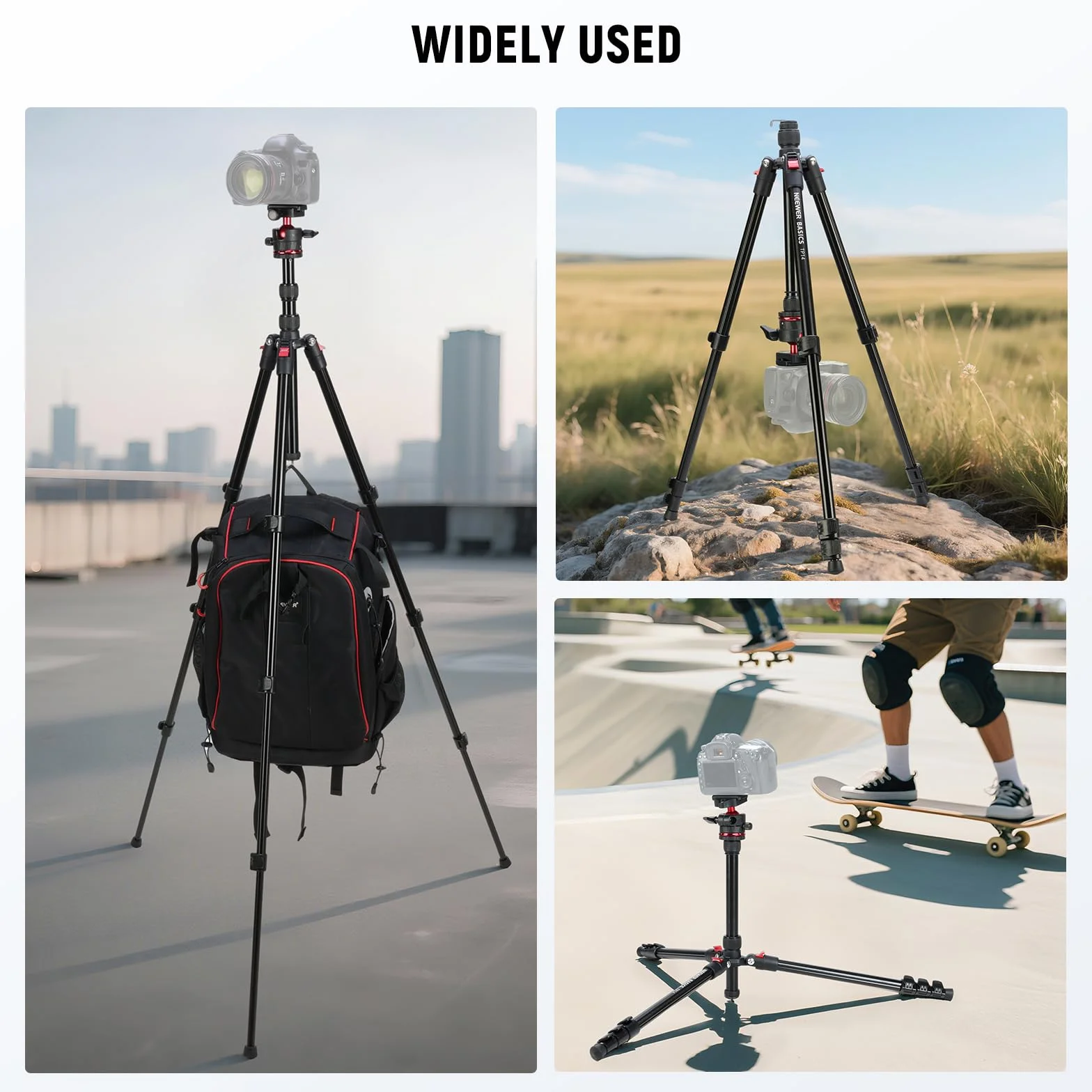 NEEWER BASICS Statyw Aparat podróżny 182 cm, lekki przenośny statyw DSLR z głowicą kulową, płyta QR Arka, uchwyt na telefon kompatybilny z iPhone do zdjęć i filmów, Max 6 kg, TP14
