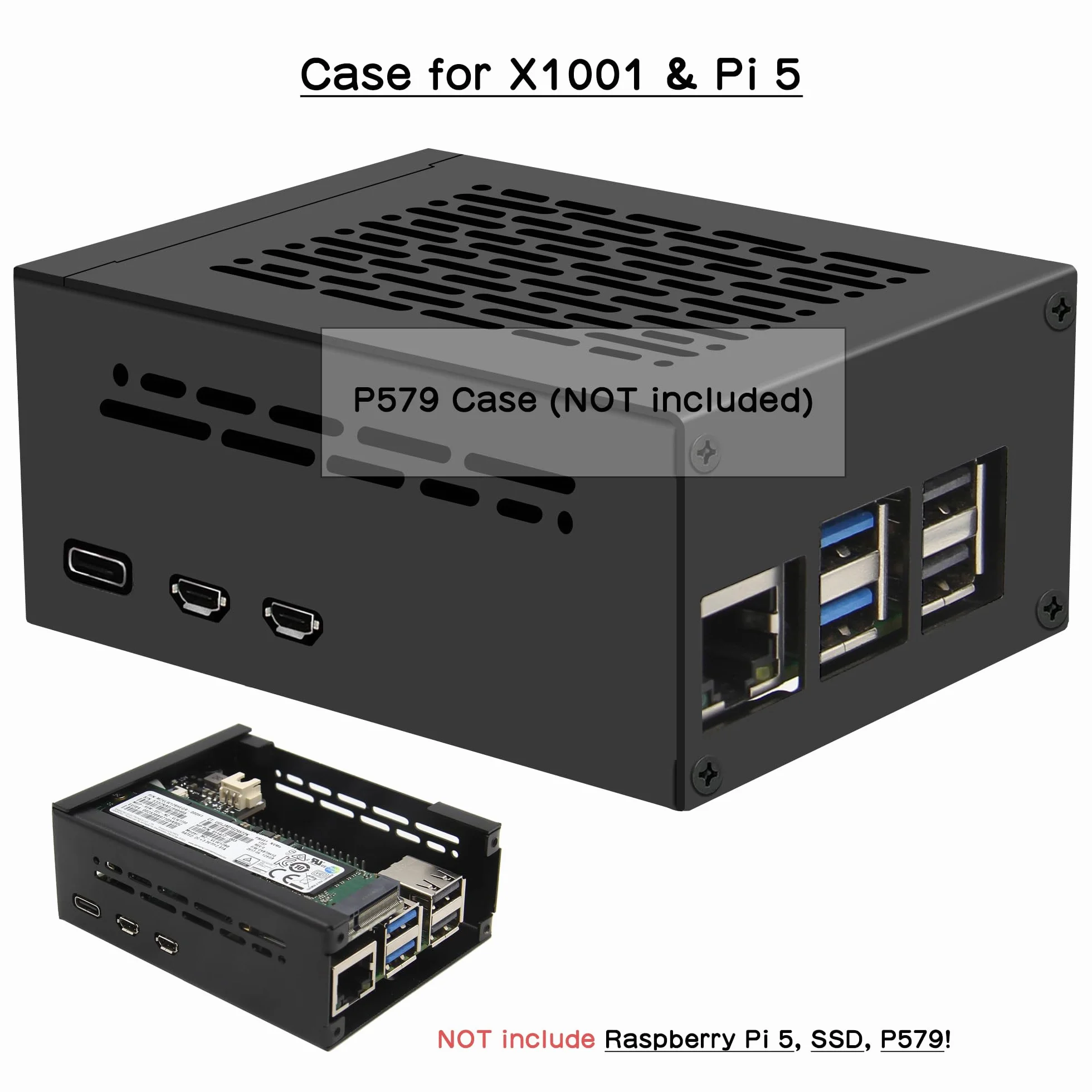 Geekworm X1001 PCIe to M.2 NVMe SSD PIP PCIe Peripheral Board for Raspberry Pi 5