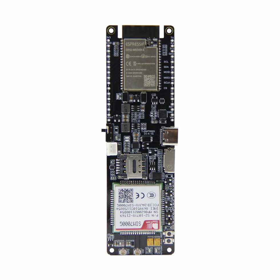 LILYGO Moduł płytki rozwojowej ładowania słonecznego ESP32-WROVER-B chip bezprzewodowy moduł WiFi BLE 18560 uchwyt baterii TTGO T-SIM7000G SIM CH9102F 16MB