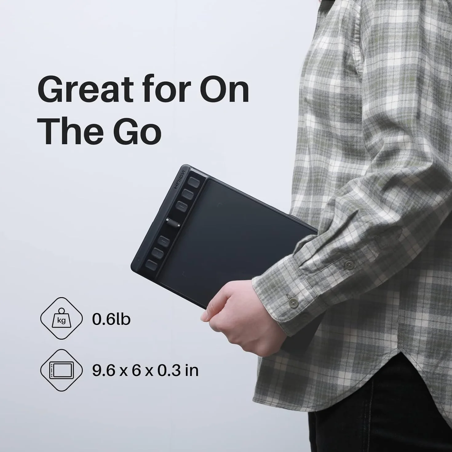 2023 HUION Inspiroy 2 mały tablet do rysowania z kółkiem przewijania, 6 spersonalizowanych klawiszy, rysik bez baterii do sztuki cyfrowej, projektowania, edycji zdjęć, tablet graficzny 6 x 4 cale,