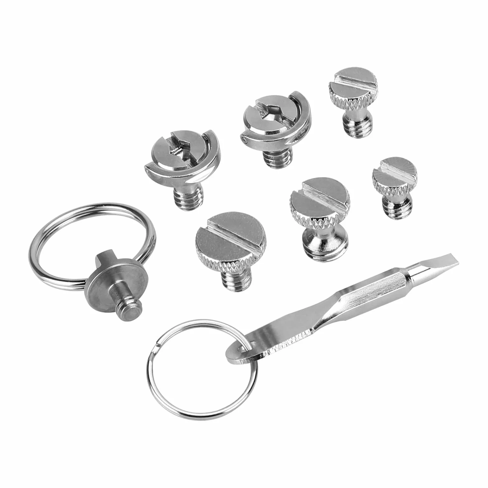 Adapter śrubowy do klatki aparatu z zestawem śrub 1/4"-20 i 3/8-16, do statywu, akcesoria (8 sztuk)