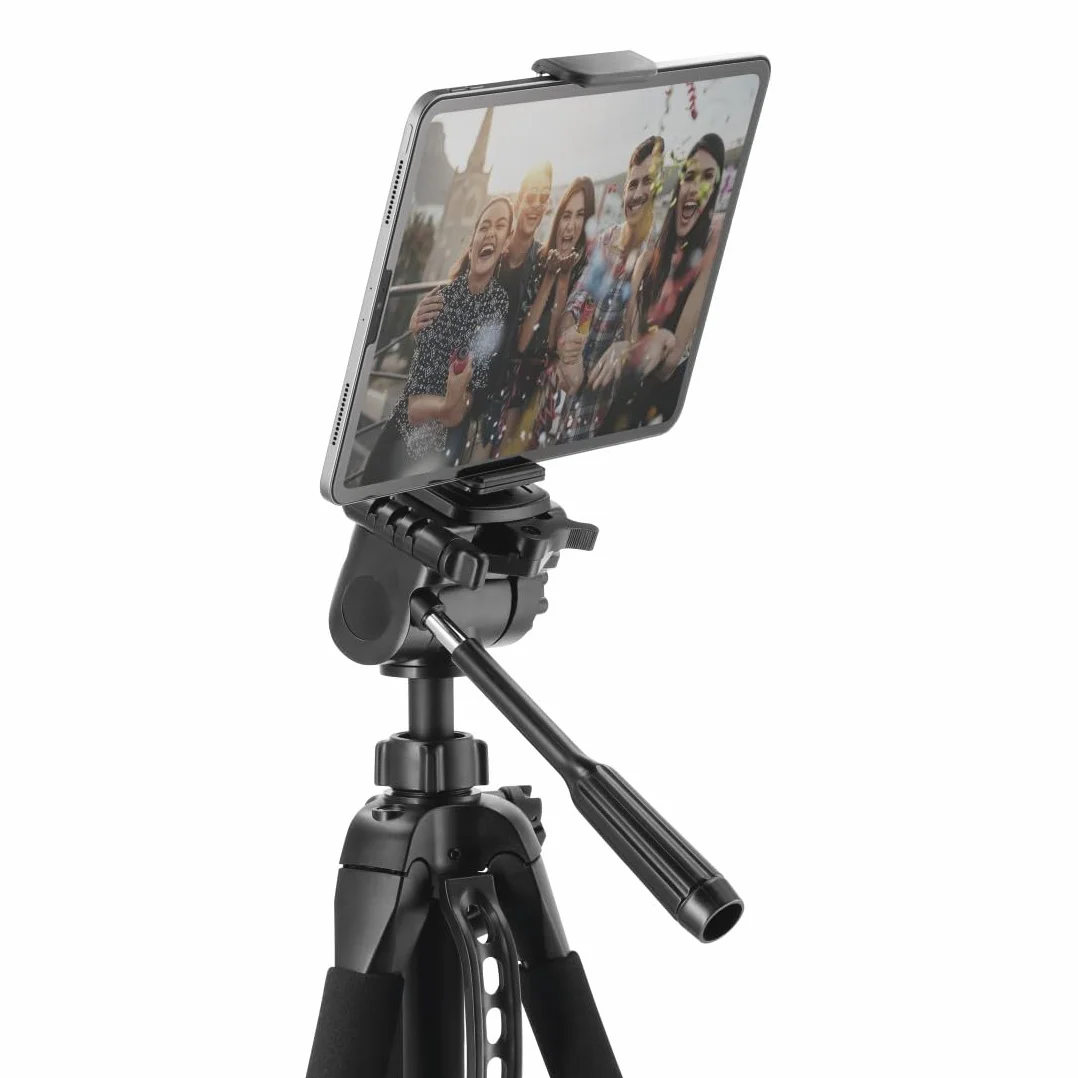 Hama Action 170 Statyw do aparatu 3D o wysokości 62-170 cm, statyw fotograficzny z uchwytem na telefon komórkowy i uchwytem na tablet, statyw z głowicą 3-kierunkową, statyw do lustrzanki z torbą