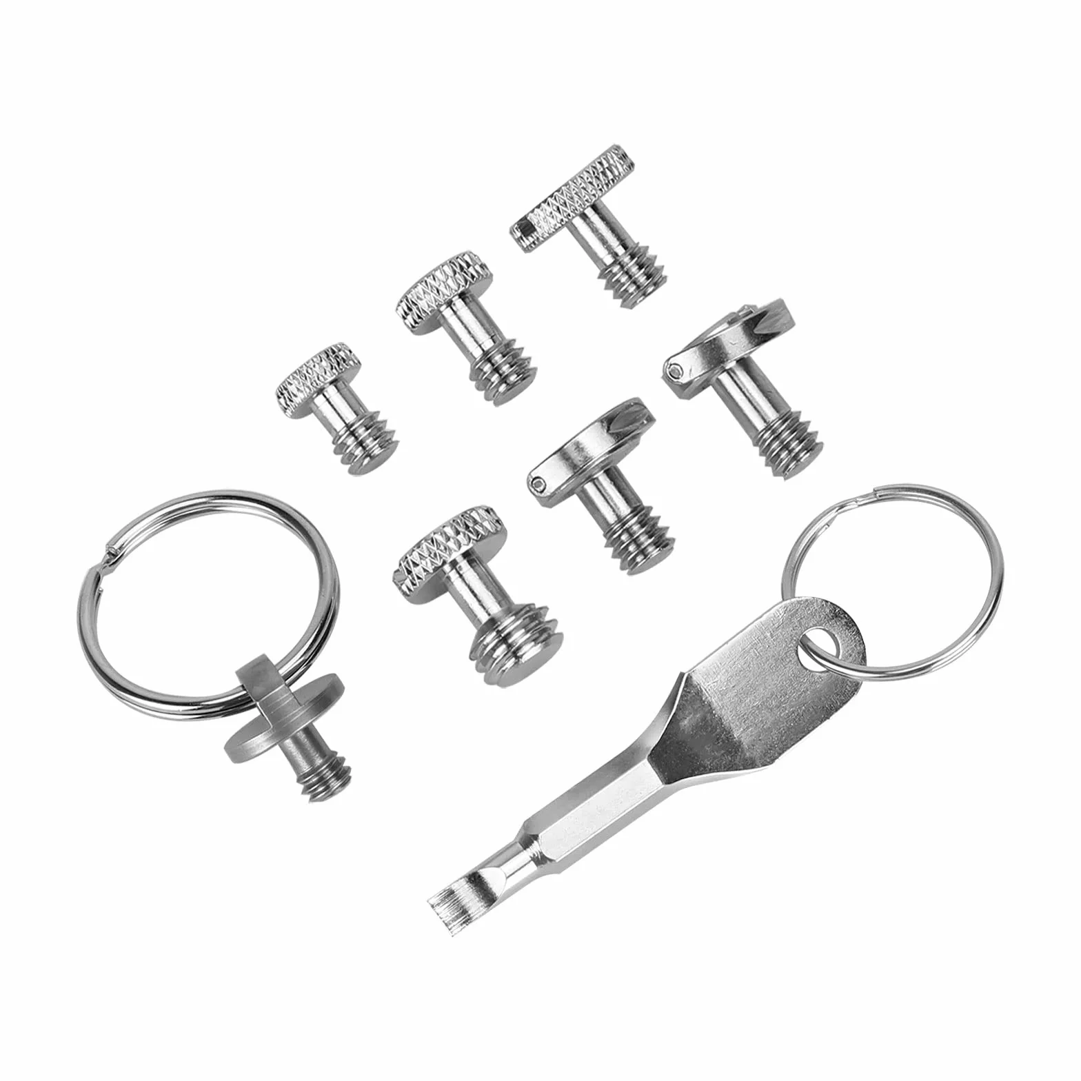 Adapter śrubowy do klatki aparatu z zestawem śrub 1/4"-20 i 3/8-16, do statywu, akcesoria (8 sztuk)