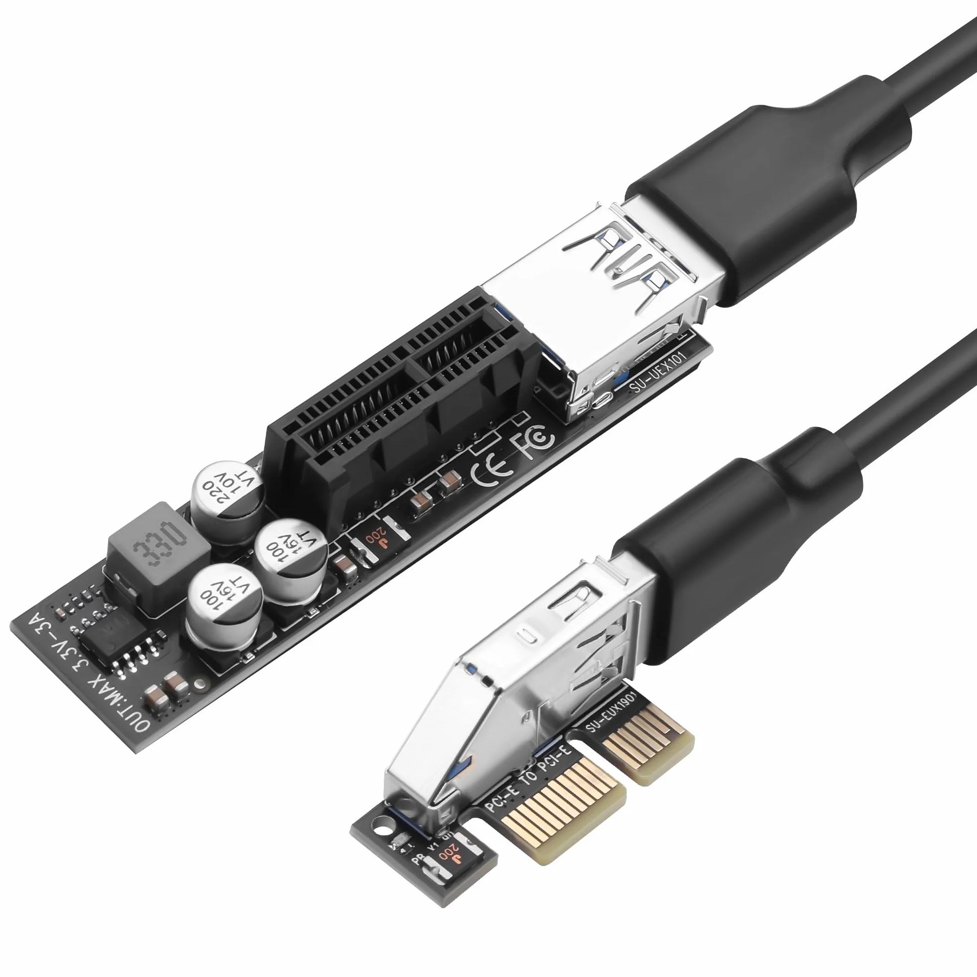 Kabel riser PCIe 3.0 x1 90-stopniowy 60 cm