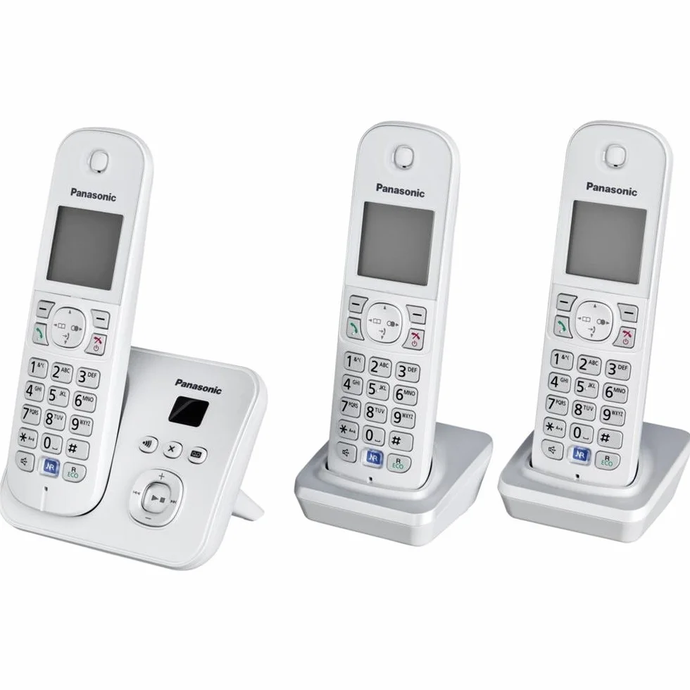 Panasonic KX-TG6823 Telefono DECT Argento, Bianco Identificatore di chiamata