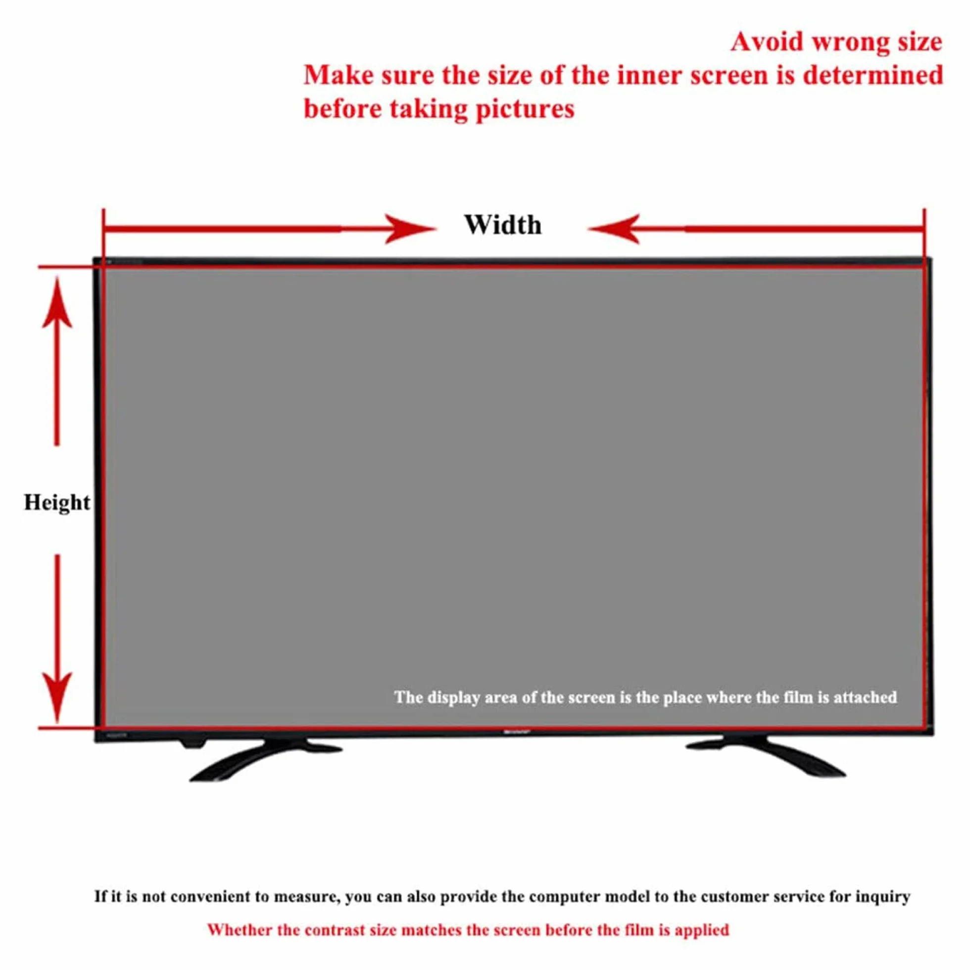 Osłona ekranu Smart TV, Folia ochronna na ekran telewizora 32-75 cali Filtr matowy uniwersalny(50in 1095x616mm)