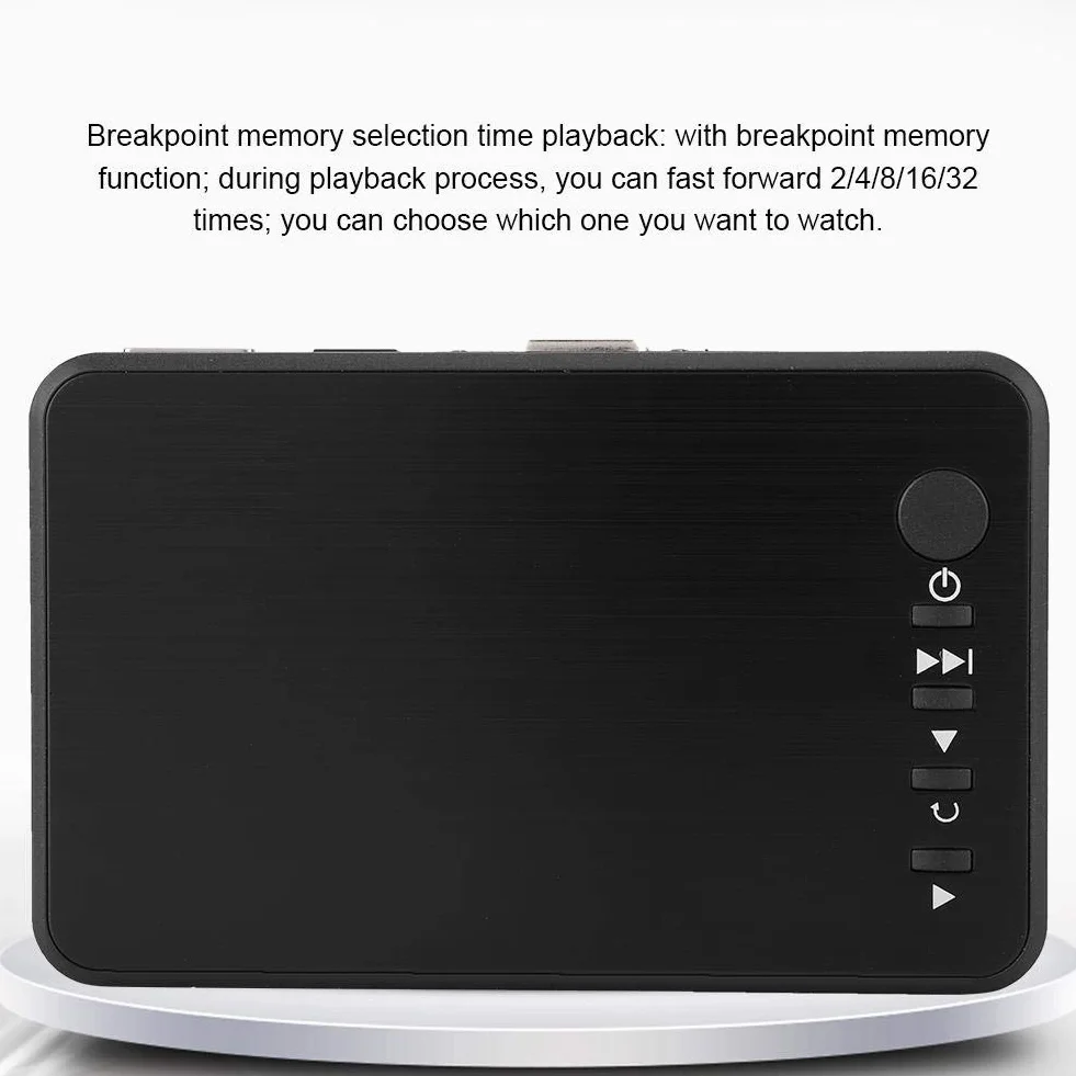 1080P Media Player, HD Media Audio-Video-Reklamowy odtwarzacz twardy z interfejsem AV/HDMI do samochodu (wtyczka EU)