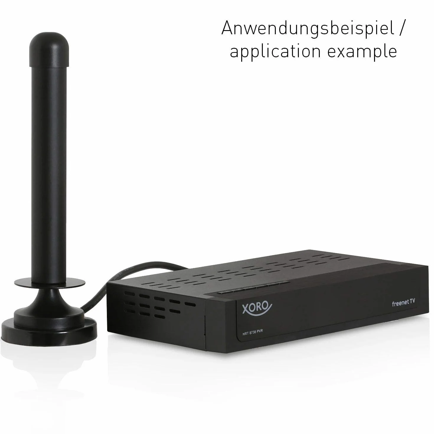 Wicked Chili DVBT2 HD/DVBT cyfrowa antena telewizyjna/radiowa do TV/PC – pasywna antena pokojowa z podstawą magnetyczną i wysoką mocą odbioru (wzmocnienie: 6 dBi/długość kabla: 300 cm) czarna